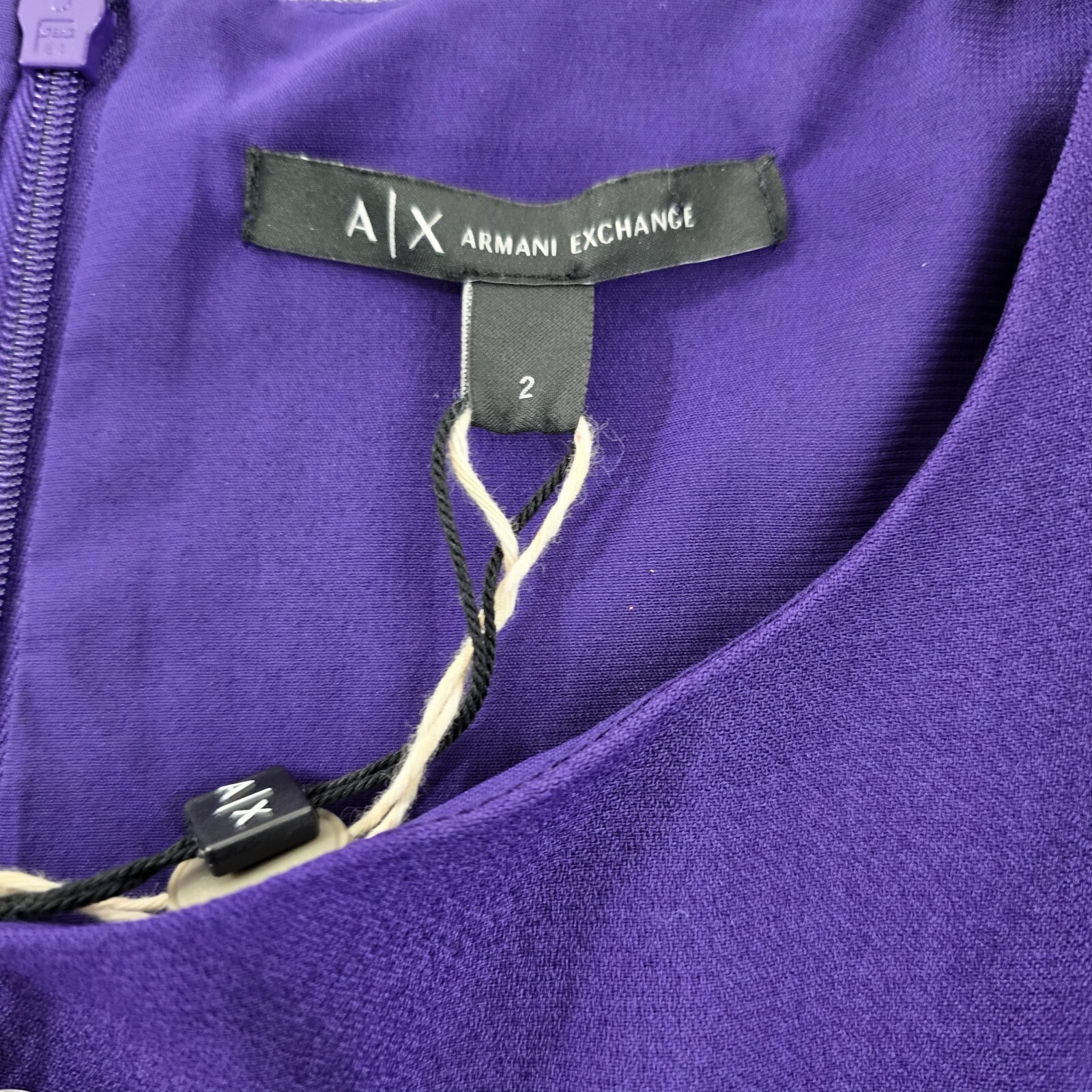 Armani Exchange Purple Long Sleeve Women's Romper – Size 2, New with Tags