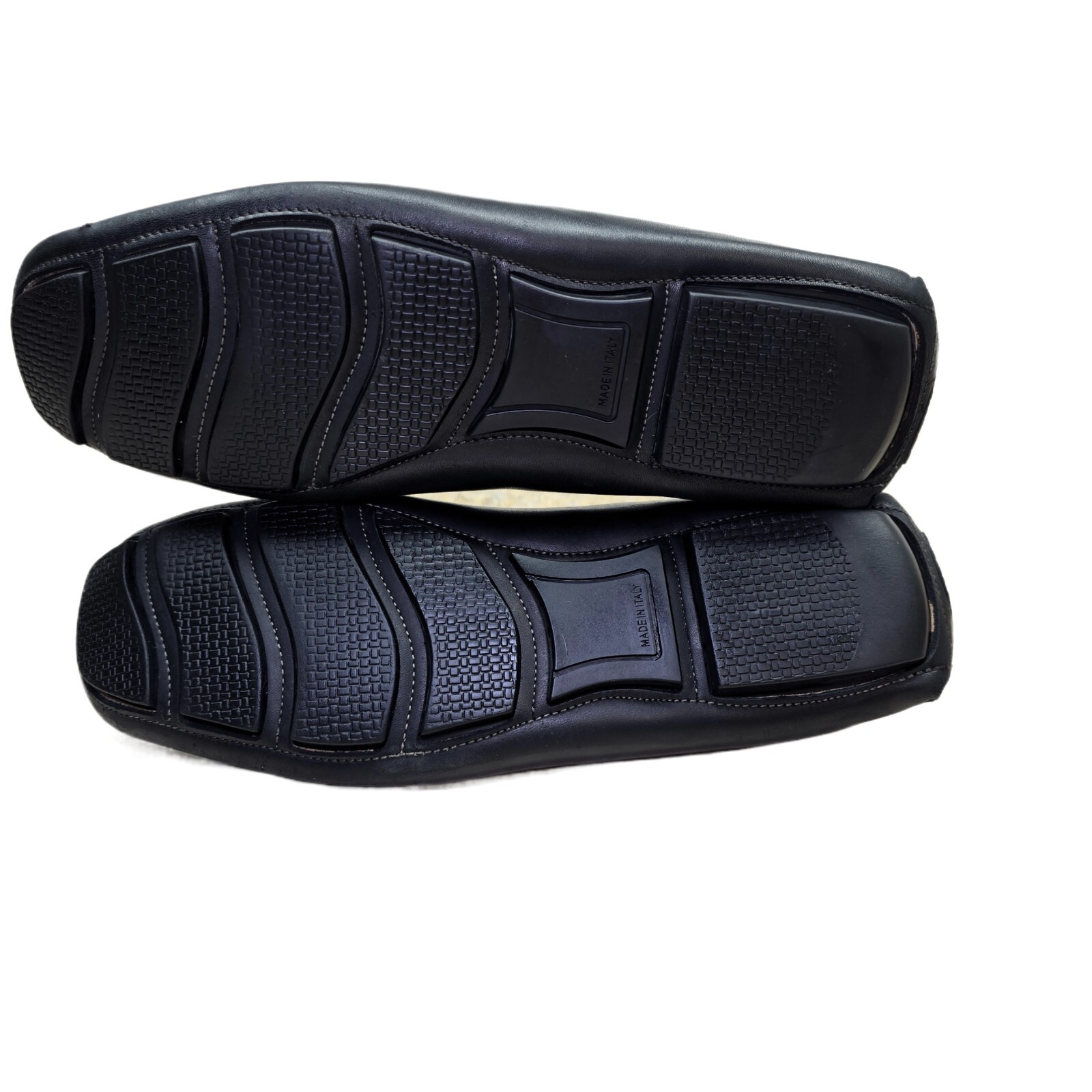 Simone Mariotti Men's Black Pebbled Leather Driving Loafers EUR 41 – Handmade IT