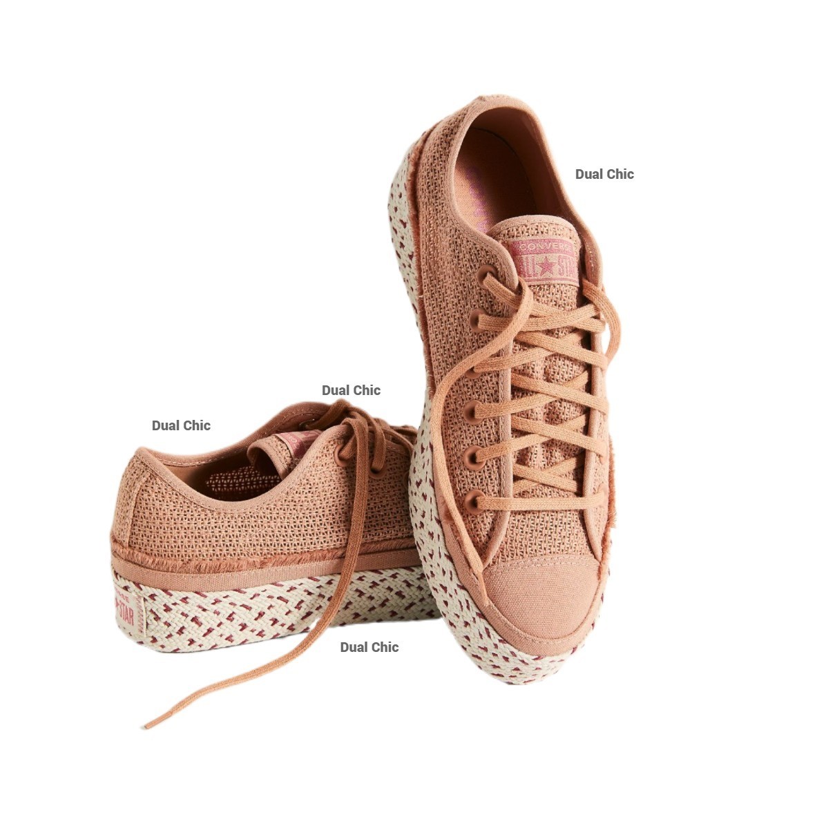 Converse Chuck Taylor Breezy Espadrille Sneakers Rose Gold US 9 Platform Shoes