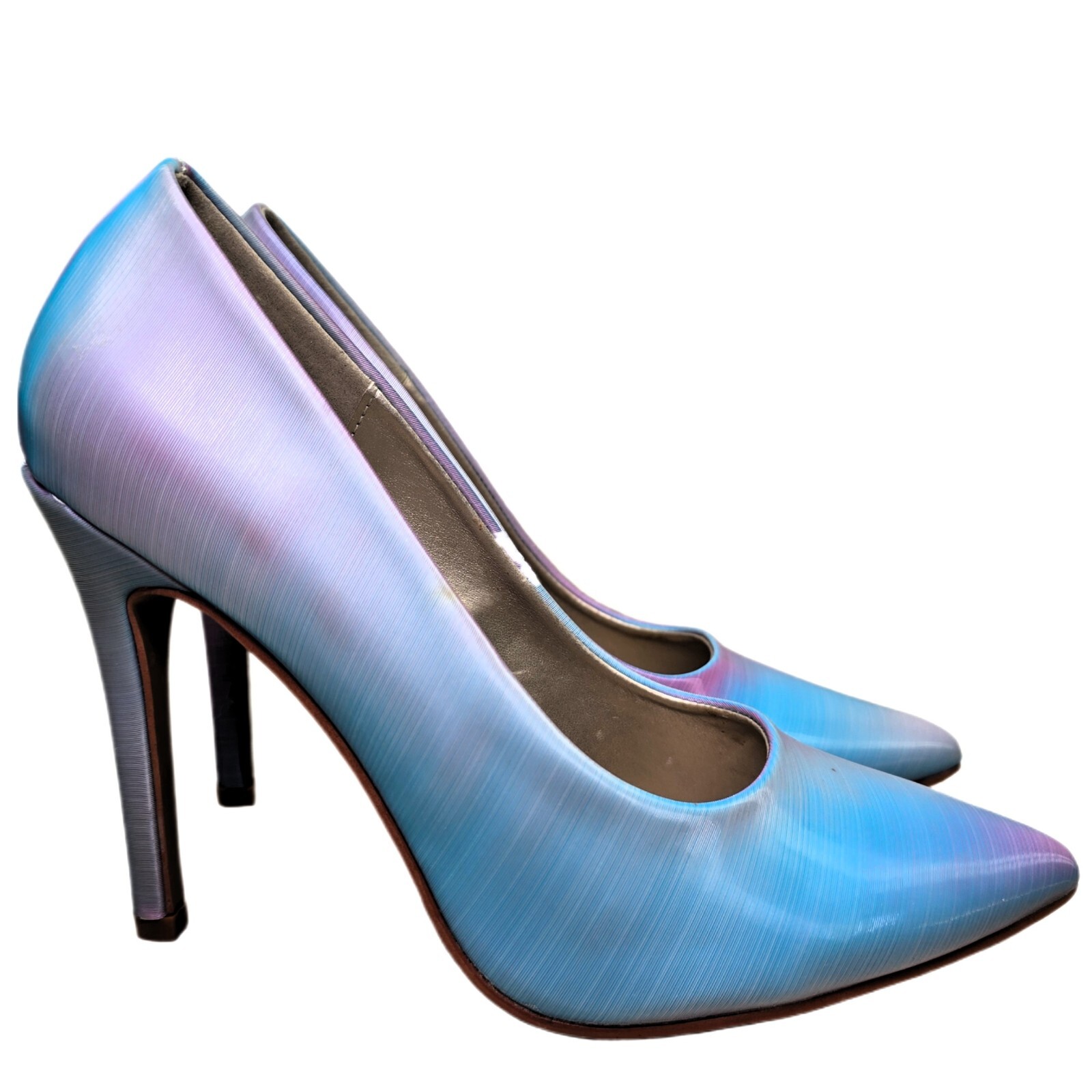 Torta Caliente Womens Iridescent Stiletto Heel Shoes Size 7M Mermaid Fairy Fair