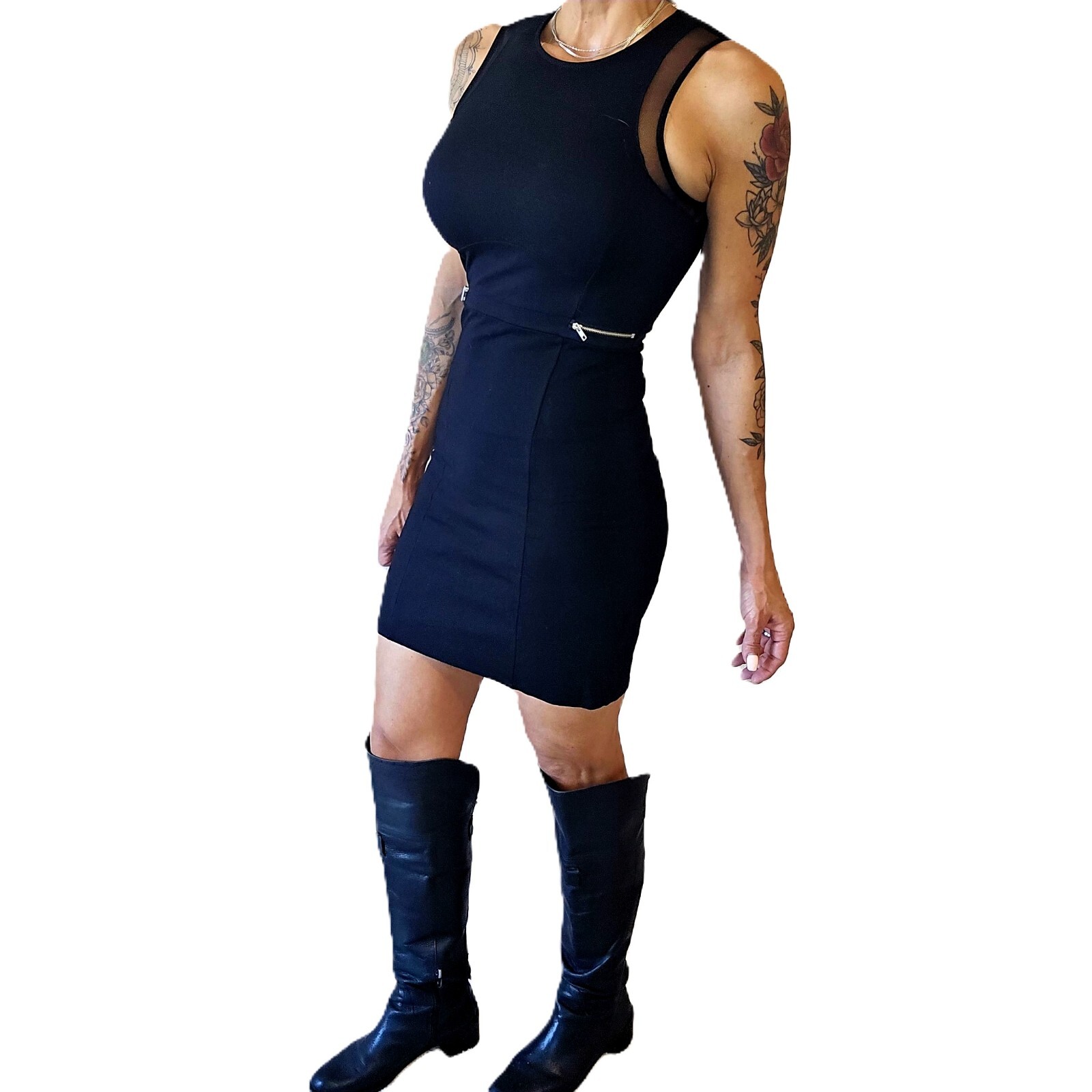 MONTEAU Black Mini Dress - Stylish and Versatile, Size S