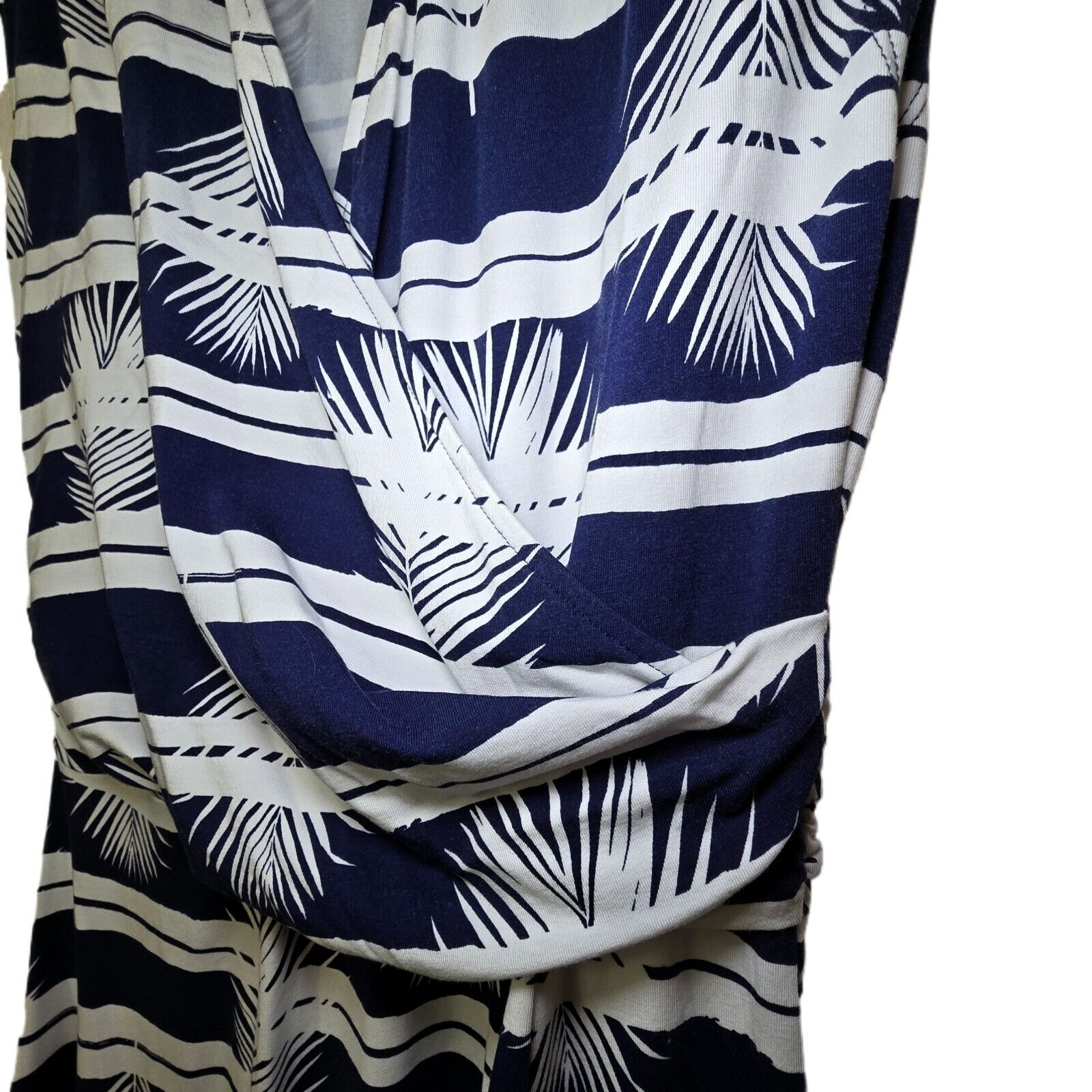 Land’s End Women’s Cap Sleeve Surplice Wrap Maxi Dress | Print | Size S (6/8)