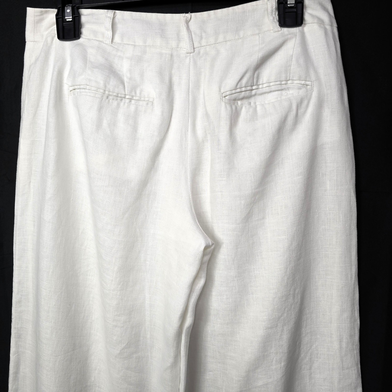 Michael Kors Women’s 100% Linen Wide-Leg Pants Off-White Size 2