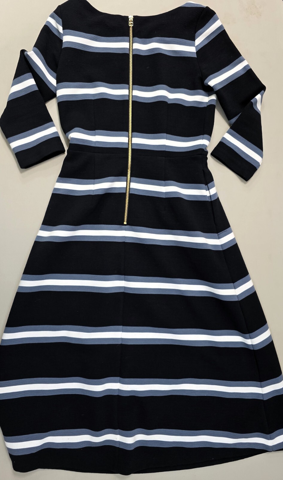 Boden Dress Women’s Size 4 - Black Stripe, Fit & Flare, Midi, with Pockets!
