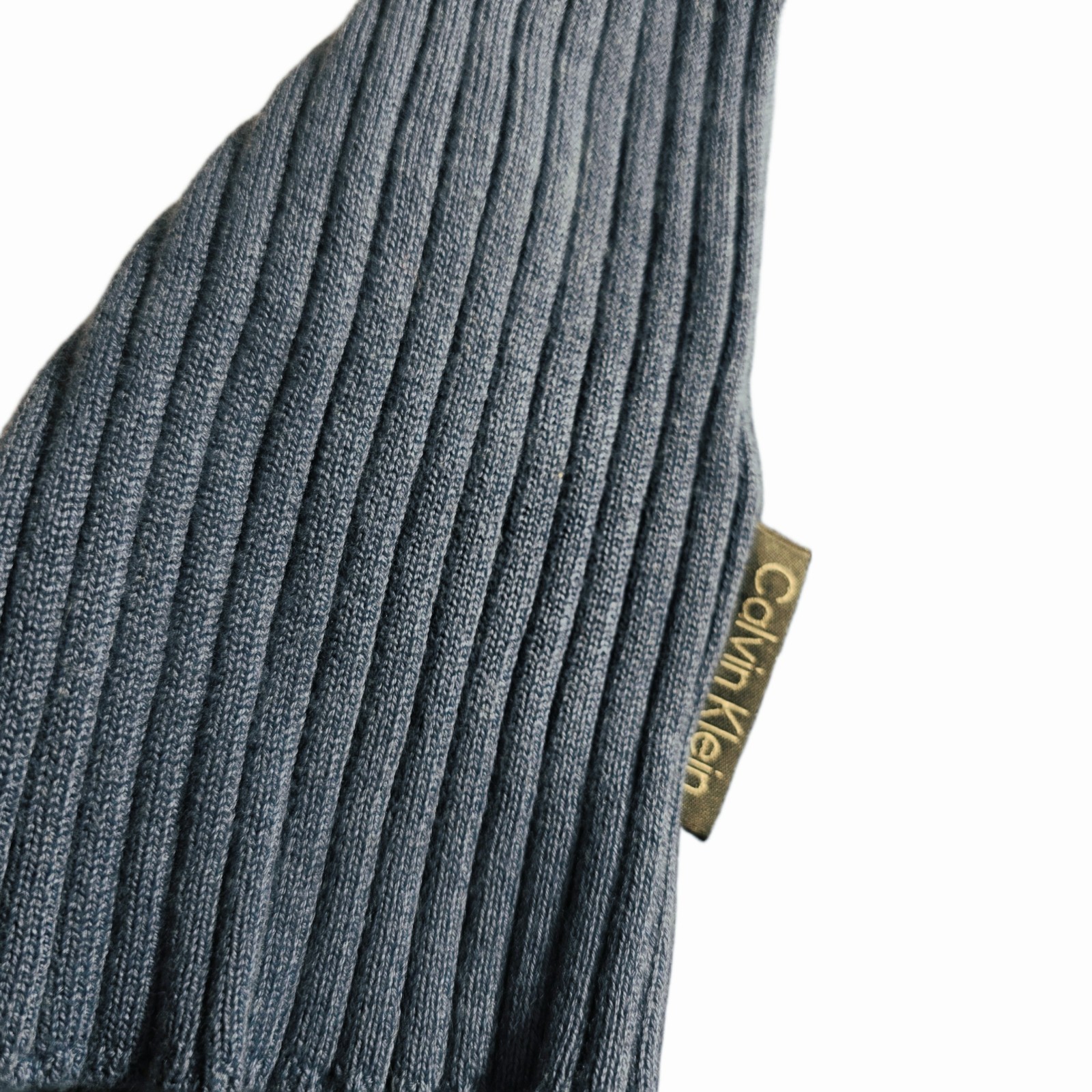 Calvin Klein Women’s Ribbed Cotton Cardigan Sweater Navy Blue Size M
