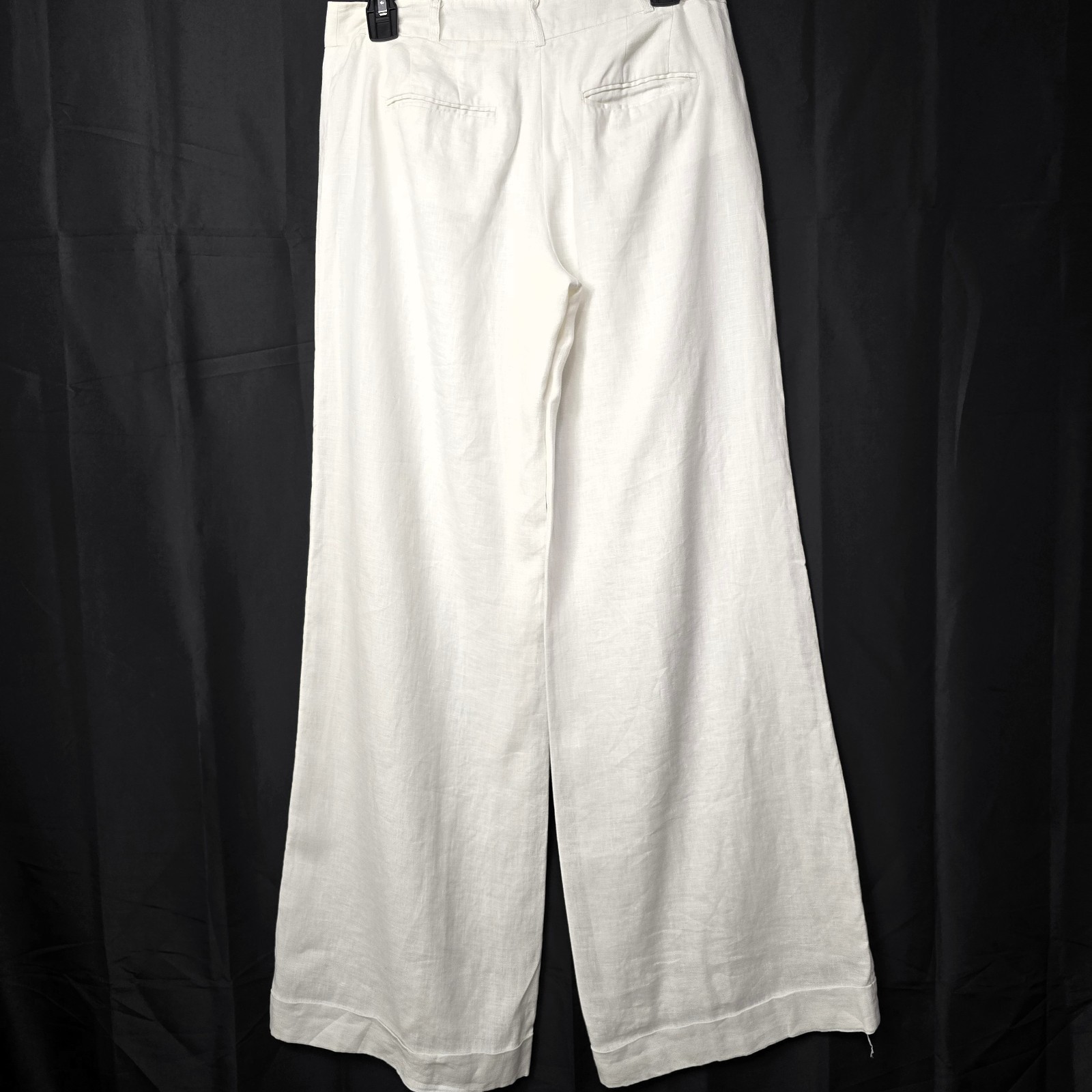 Michael Kors Women’s 100% Linen Wide-Leg Pants Off-White Size 2