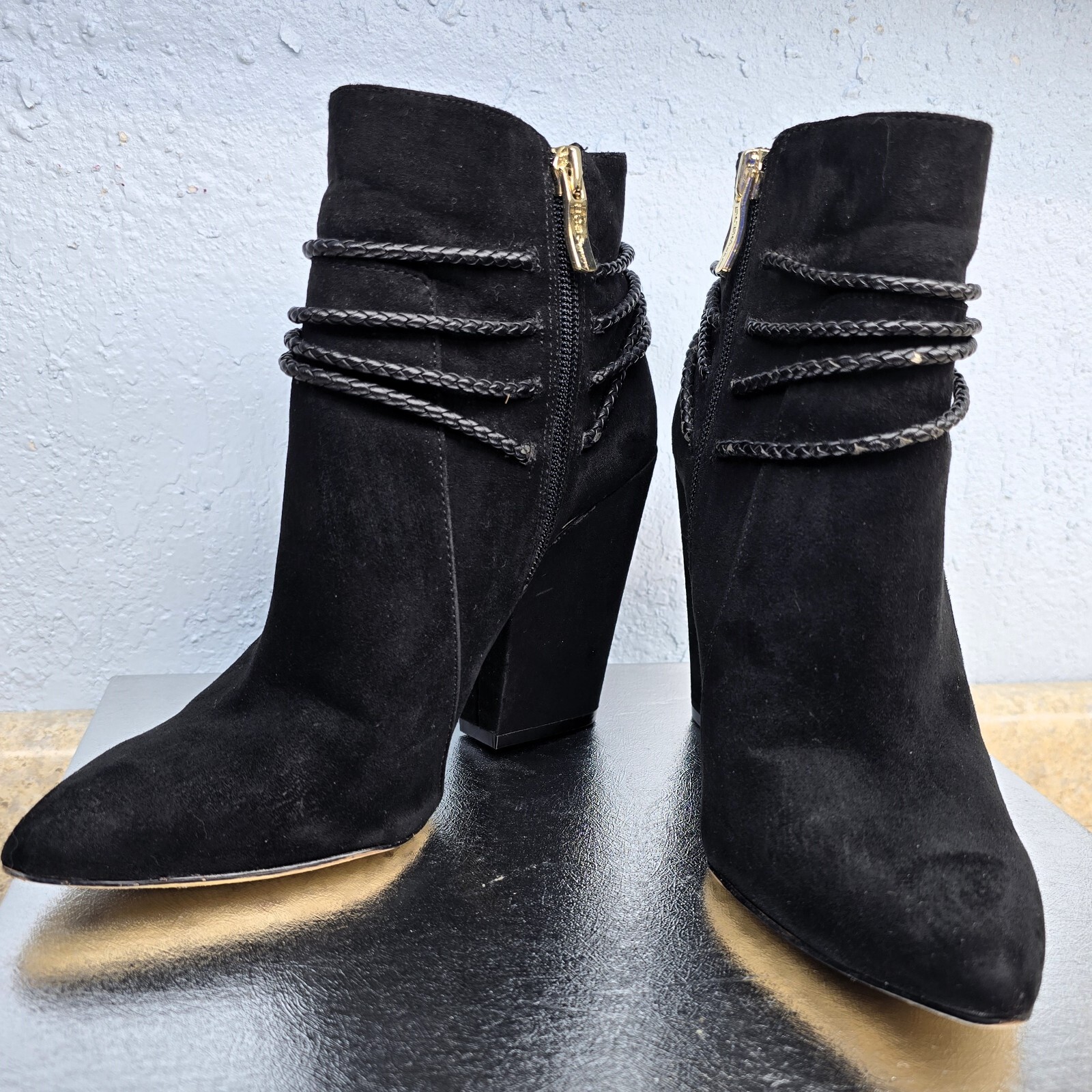 BCBGeneration Black Suede Women's Ankle Booties – Size 7