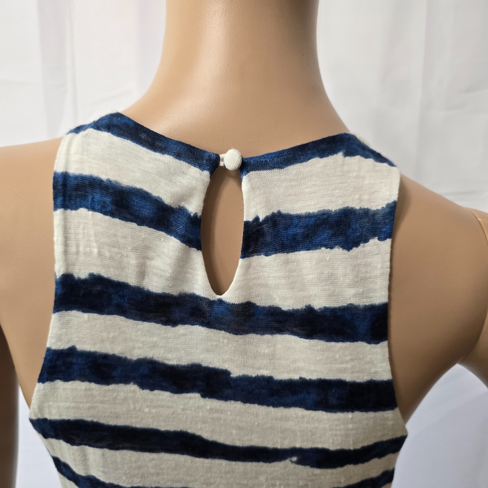 Lauren Ralph Lauren Women's Maxi Dress Small – Blue & White Striped Linen