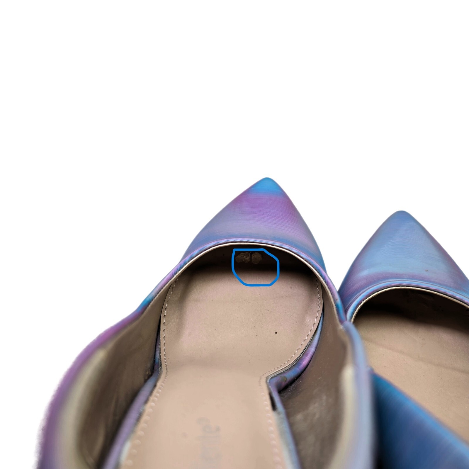 Torta Caliente Womens Iridescent Stiletto Heel Shoes Size 7M Mermaid Fairy Fair