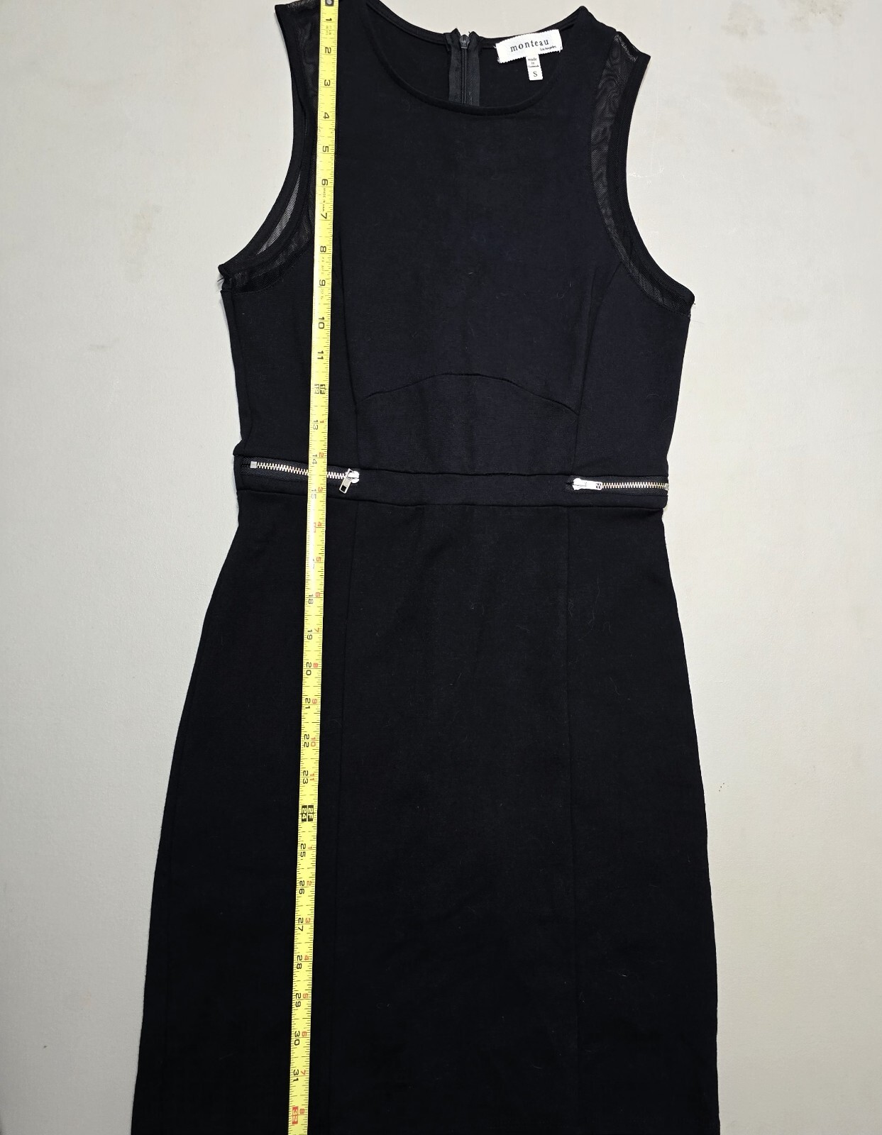 MONTEAU Black Mini Dress - Stylish and Versatile, Size S