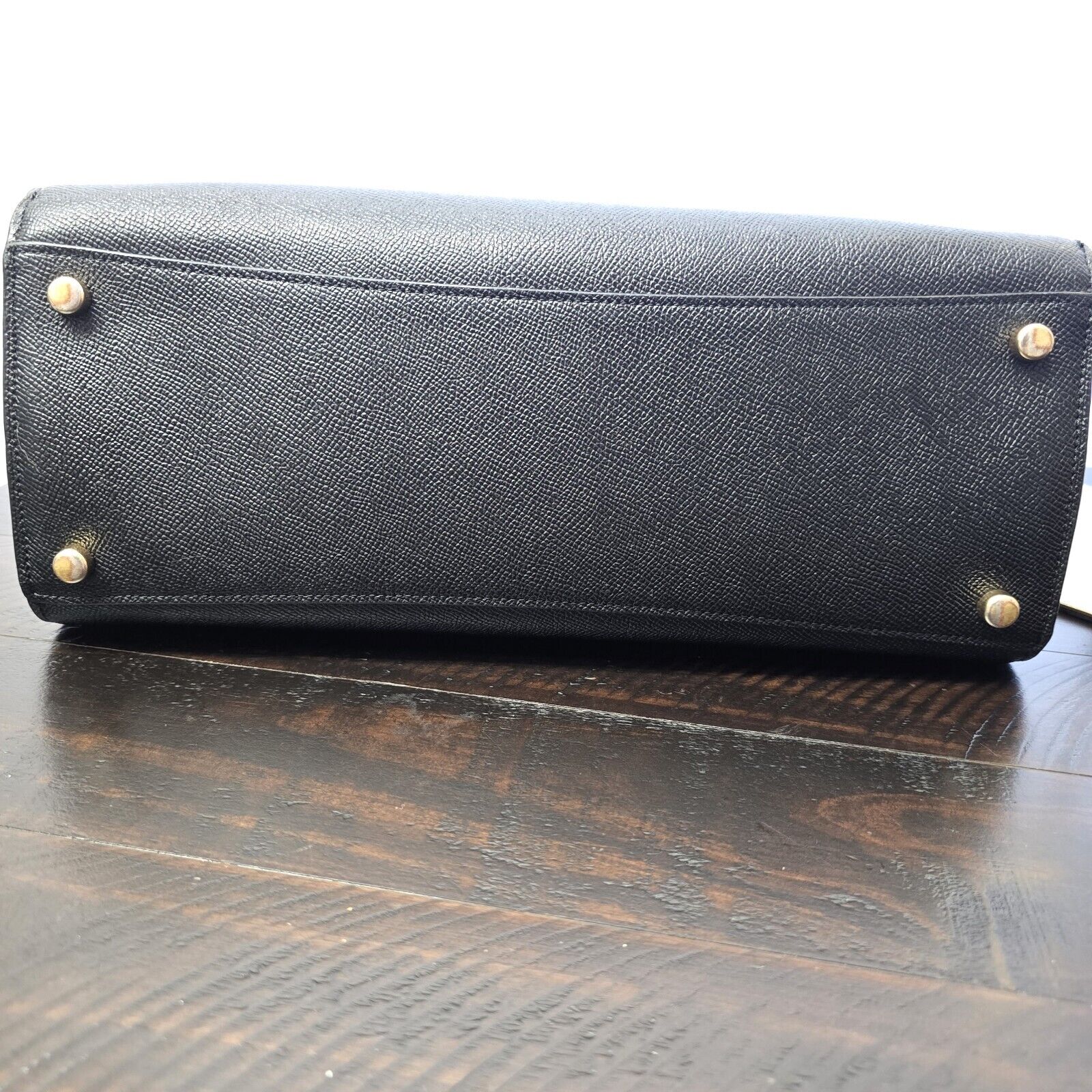 Coach Avary Carryall in Black Crossgrain Leather with Gold-Tone Hardware
