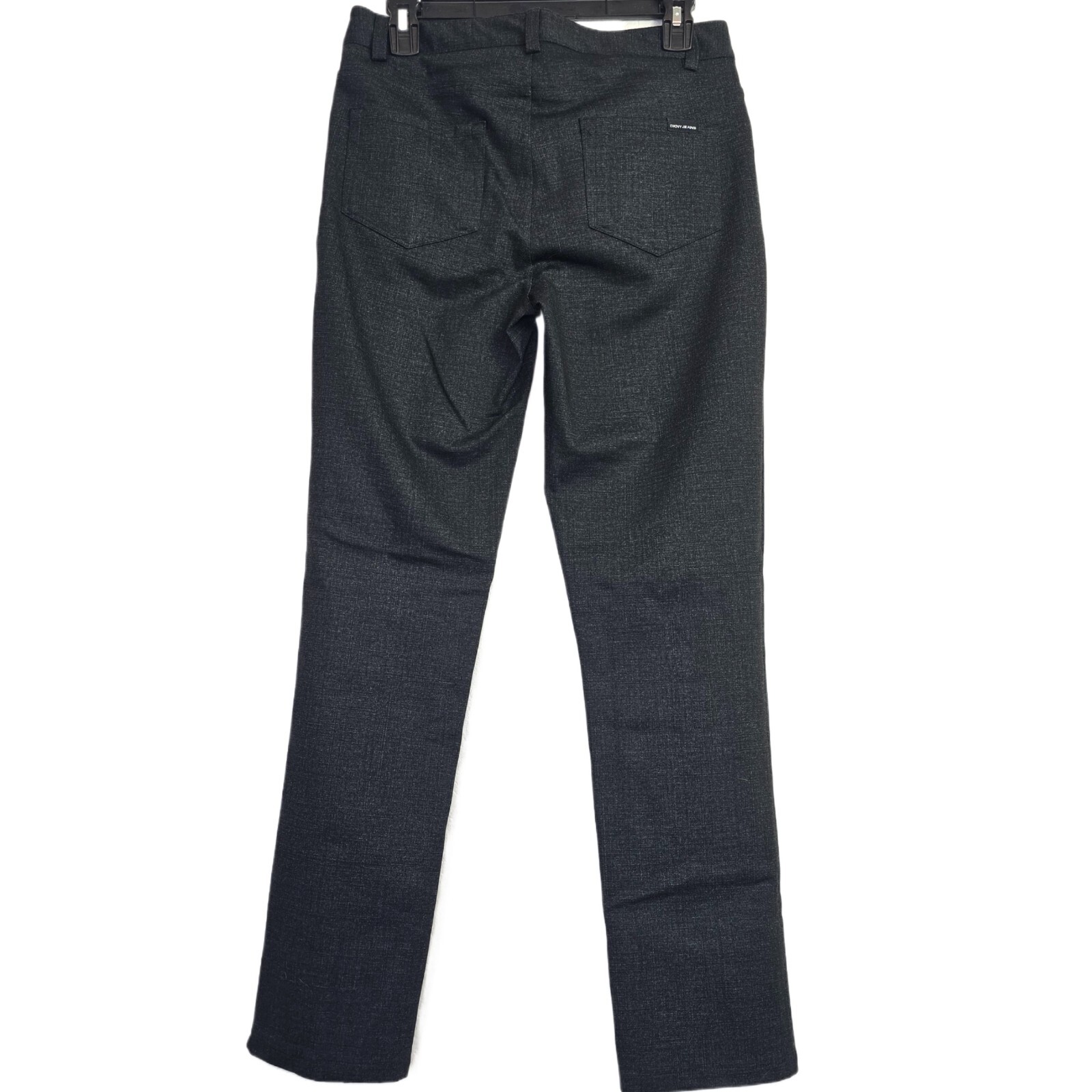 DKNY Jeans Women's Small Ponte Stretch Pants Charcoal Gray Slim Straight Leg