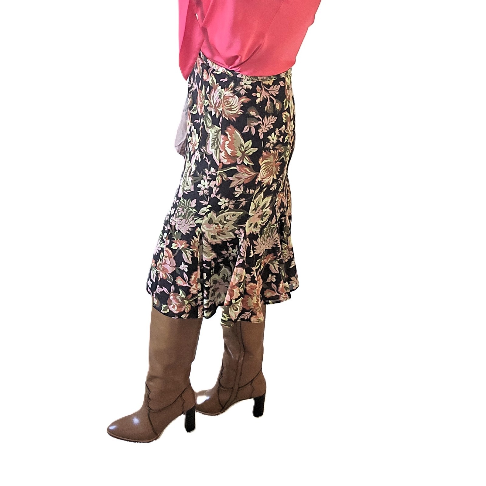 Ann Taylor LOFT Knee-Length Floral Skirt – Effortless Elegance in Size 10