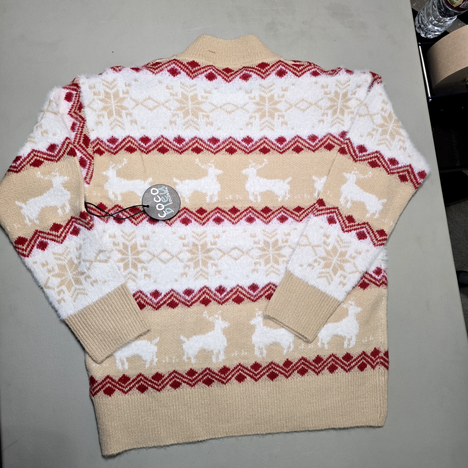 Cocobleu Women's Cozy Christmas Sweater – Festive & Soft – Size M