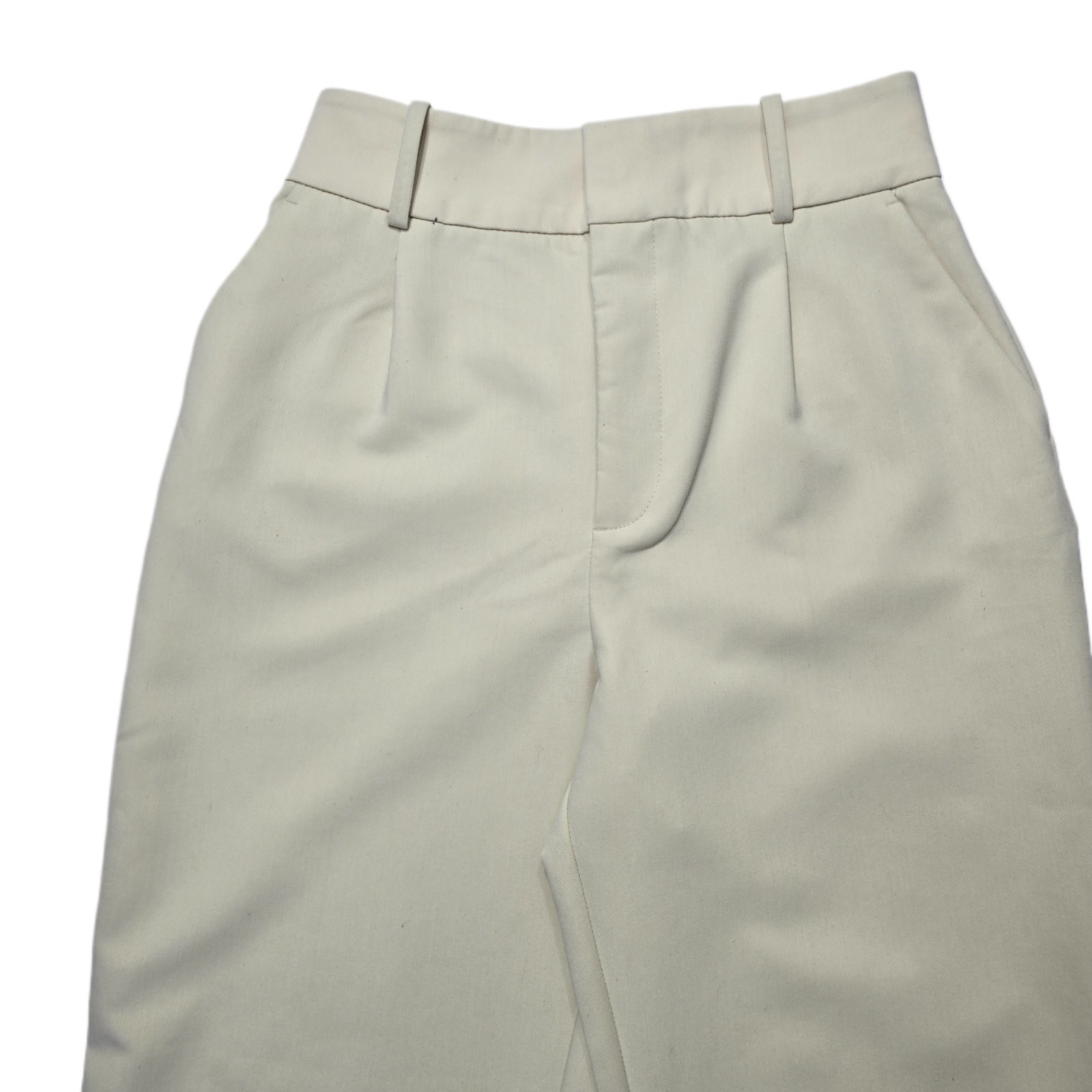 Zara Women’s High Waist Cream Ivory Ankle Dress Pants Size S