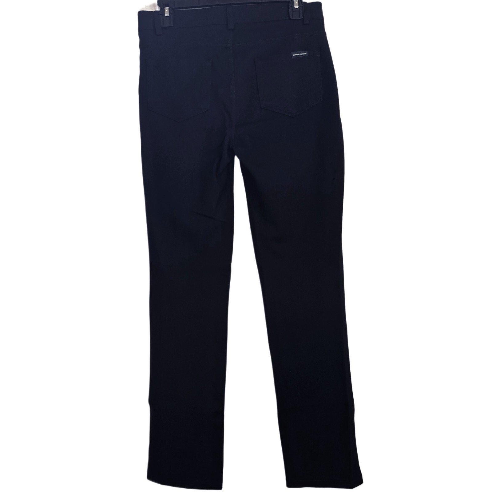 DKNY Jeans Women's Small Ponte Stretch Pants Black Slim Straight Leg