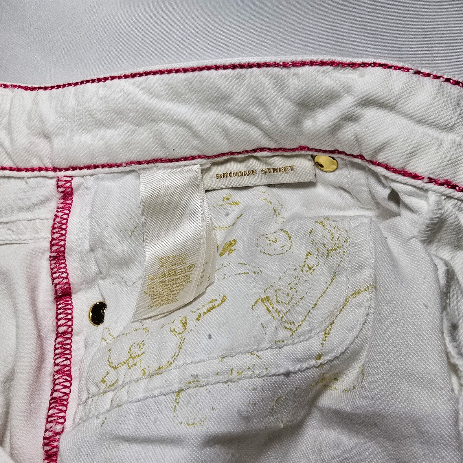 Kate Spade Broome Street Women’s White Capri Jeans Size 26 Slim Fit Stretch