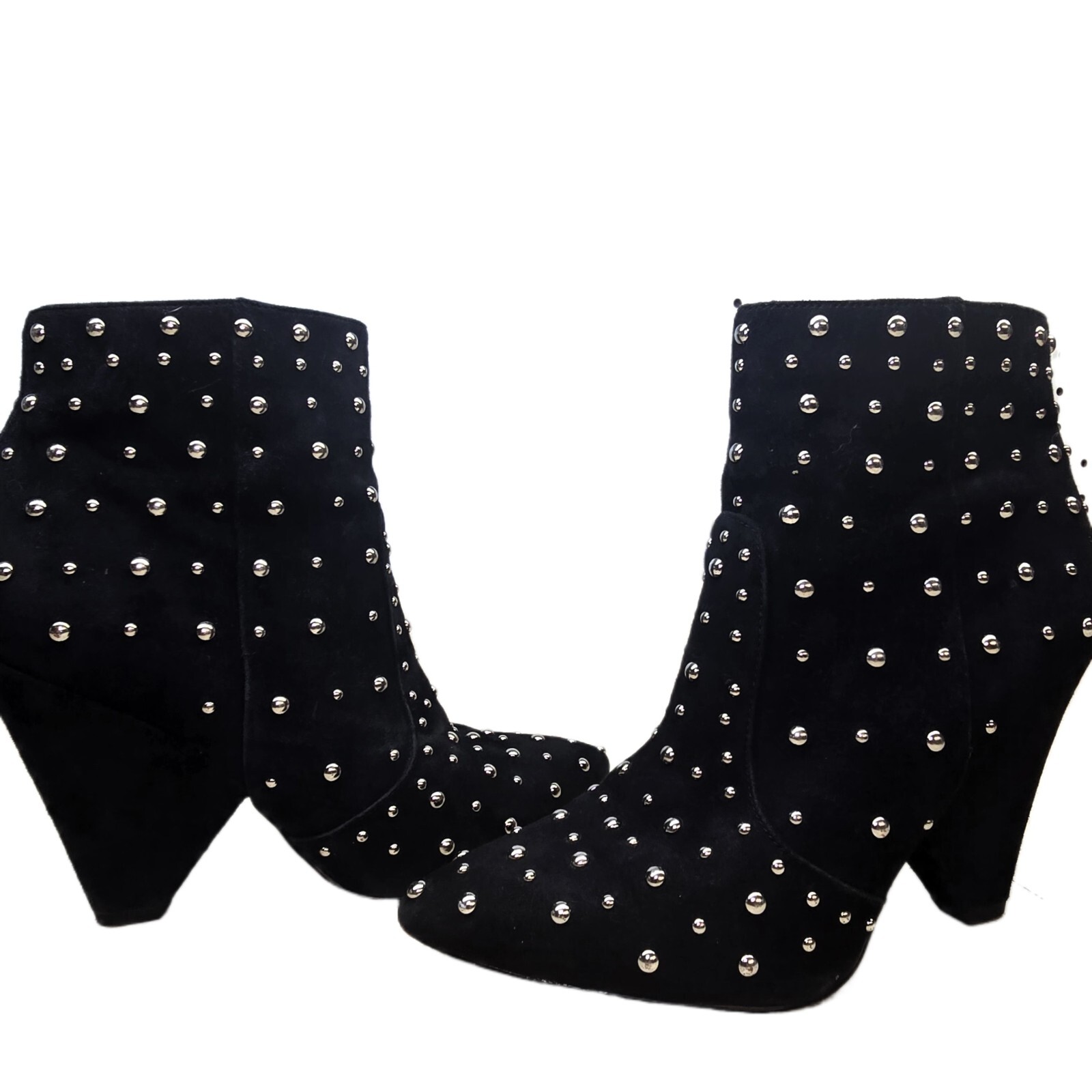 Sam Edelman Roya Studded Black Suede Ankle Boots, Size 7 – Bold & Stylish