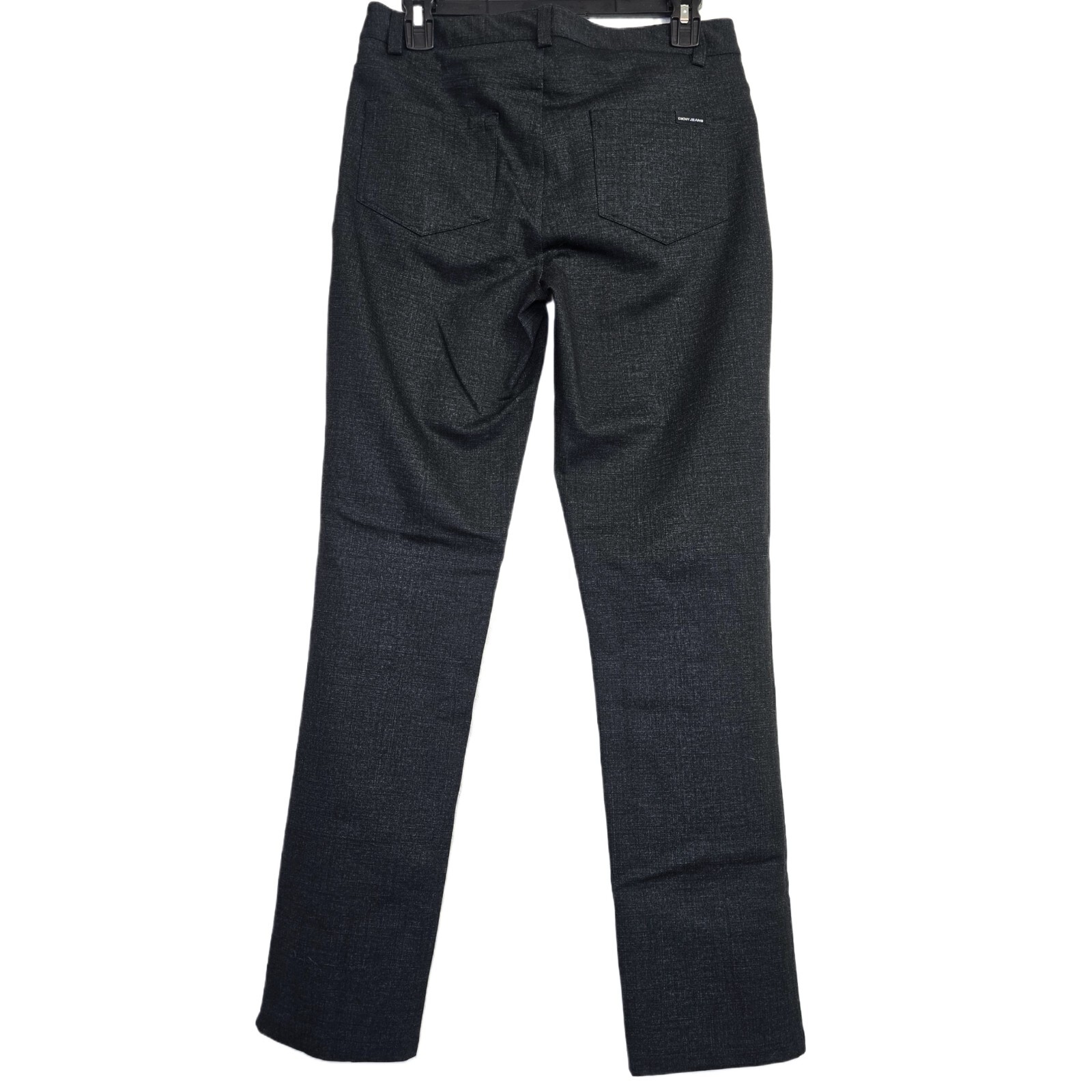 DKNY Jeans Women's Small Ponte Stretch Pants Charcoal Gray Slim Straight Leg
