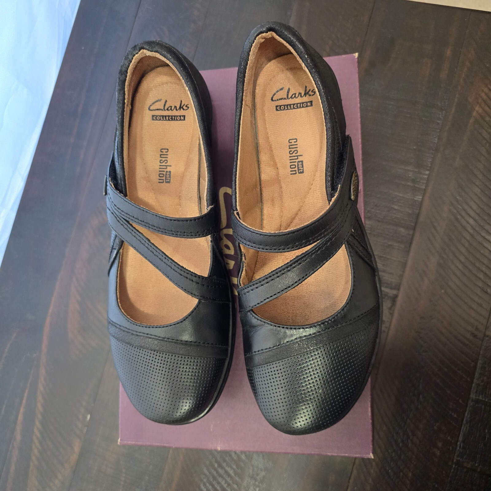 Clarks Women's Evianna Crown Everyday Flats – Black, Size 7.5