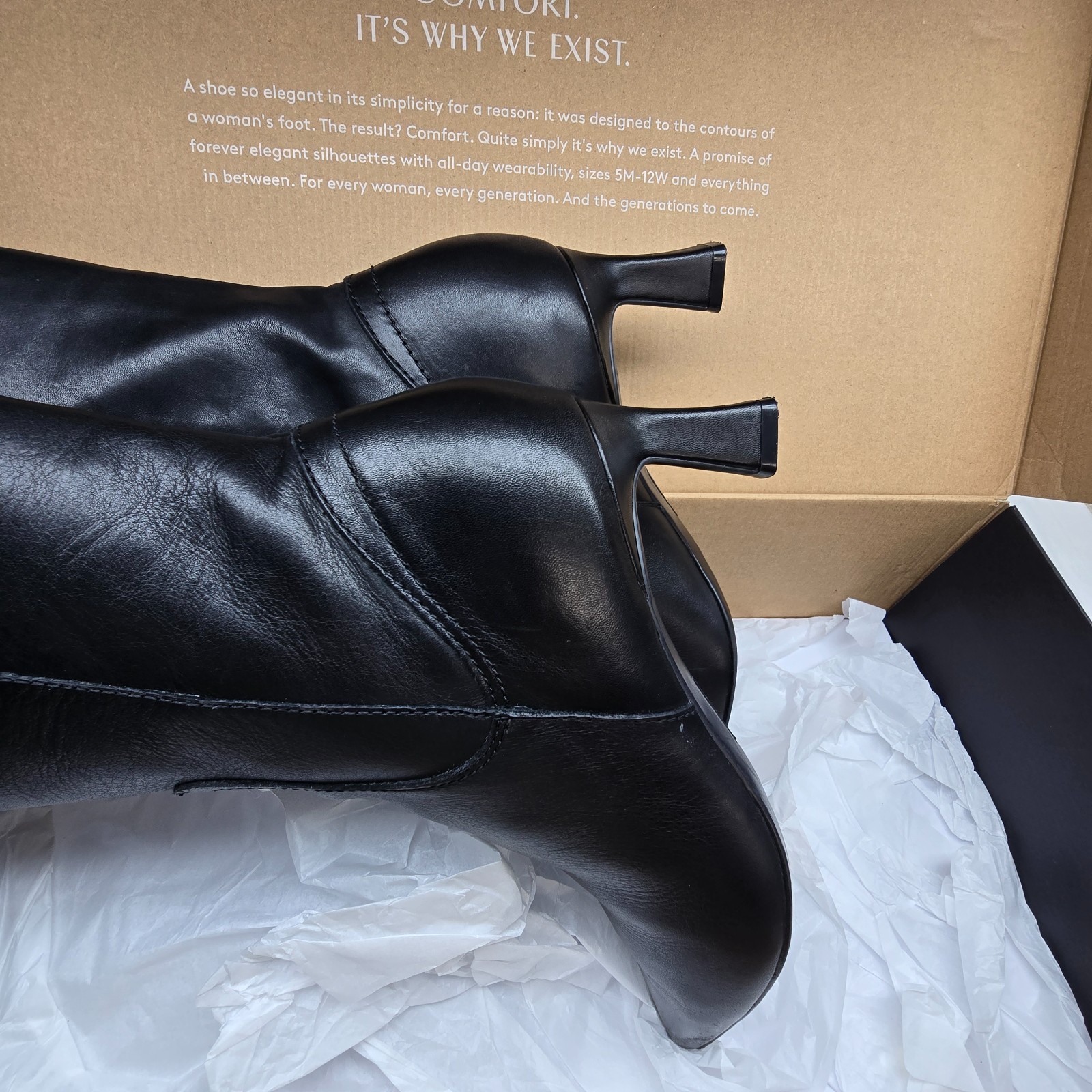 Naturalizer Deesha Women’s Black Leather Knee High Boots Size 9M