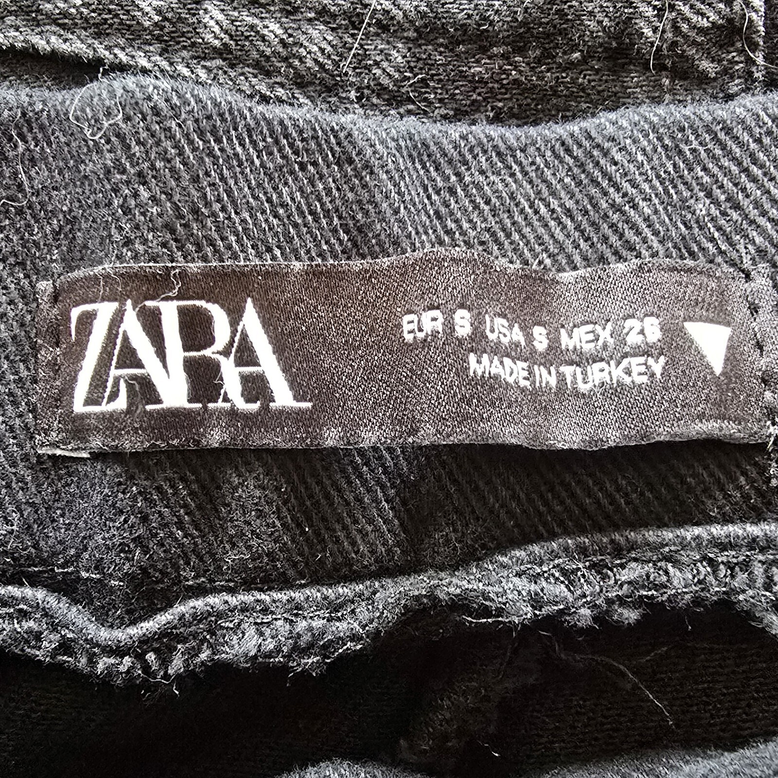 Zara Women's Black High-Waist Paperbag Shorts S 100% Cotton Pleated