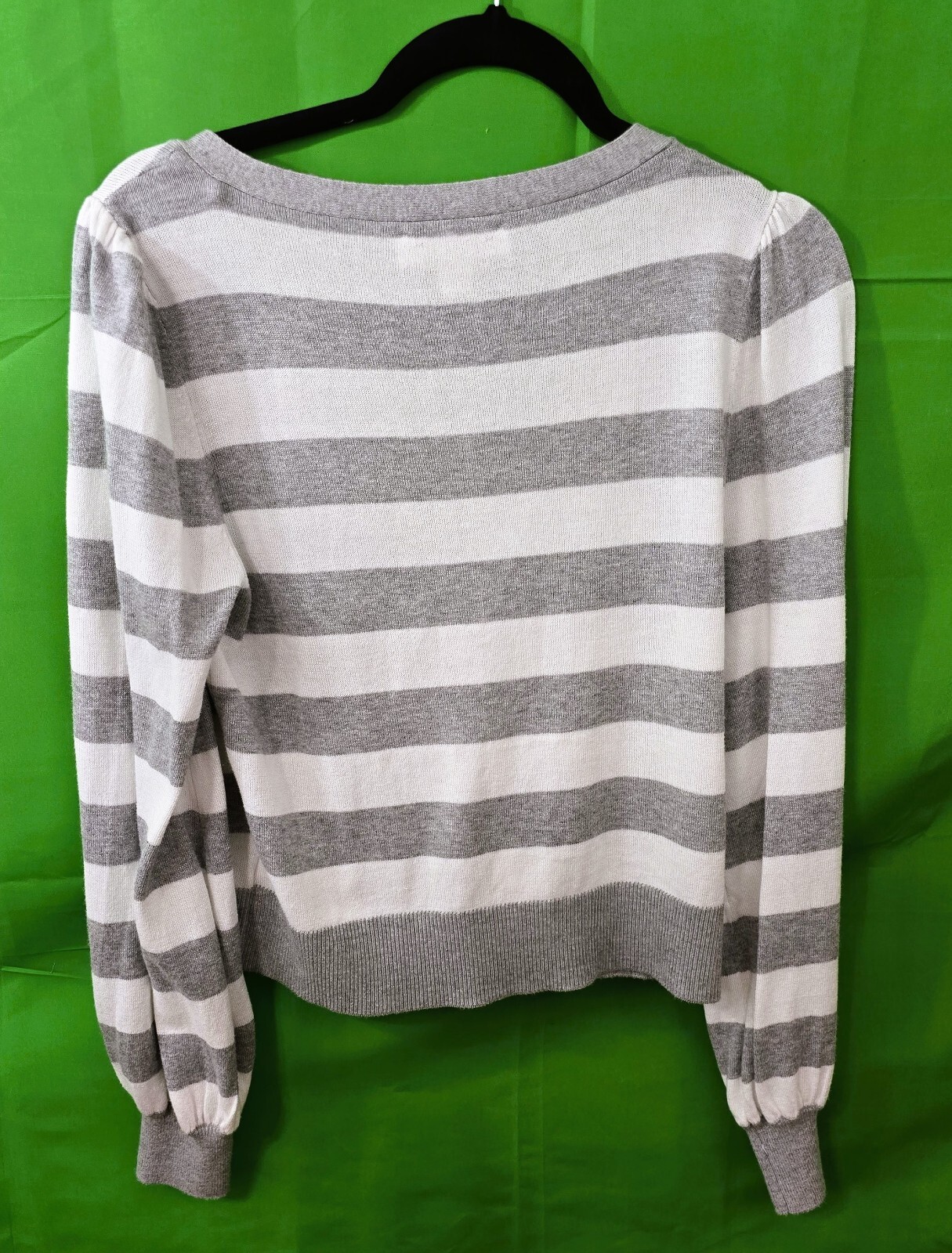Michael Kors Women’s White and Gray Cardigan Sweater Size S