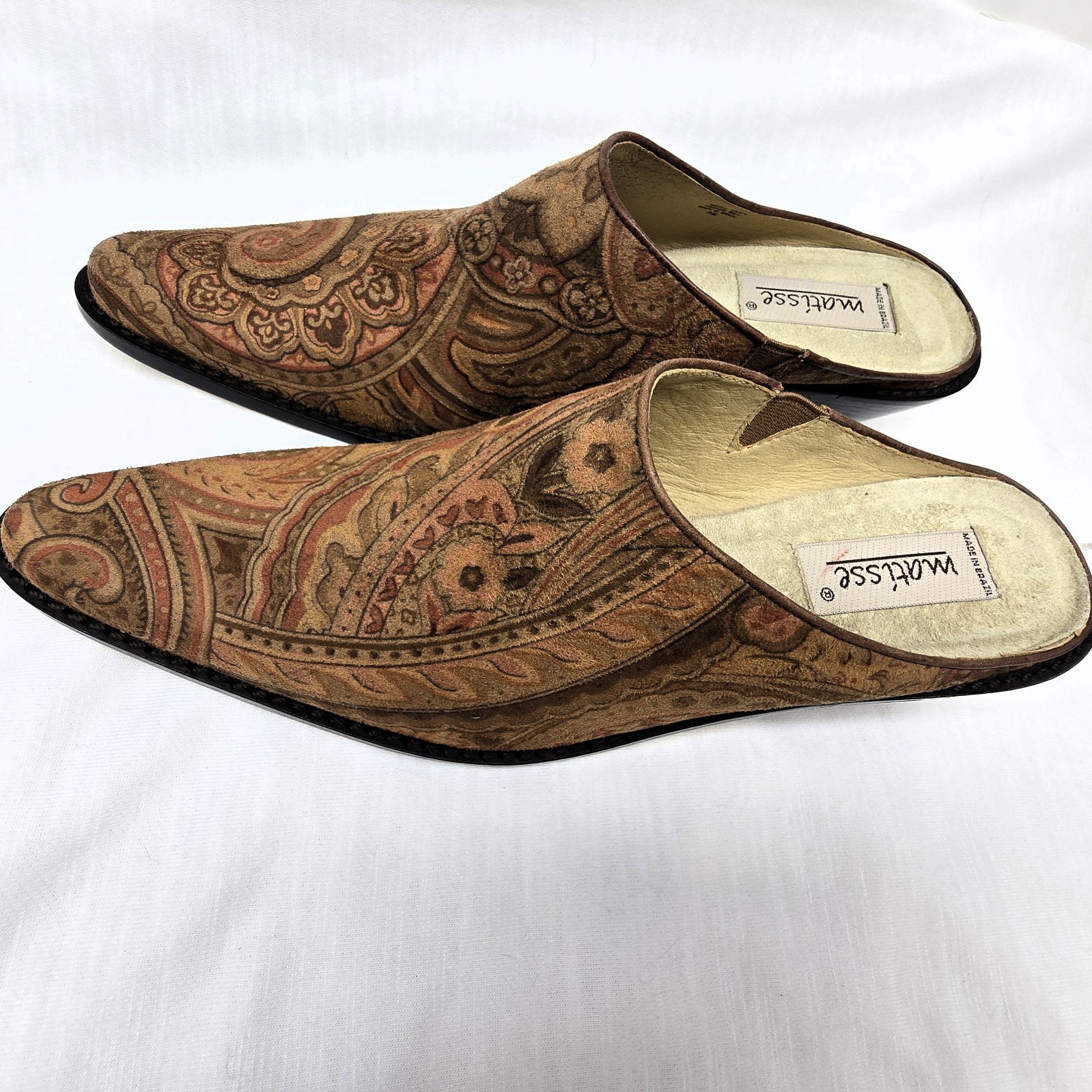 Matisse Southwestern Paisley Suede Mules Women’s 9 – Boho Country Slip-On