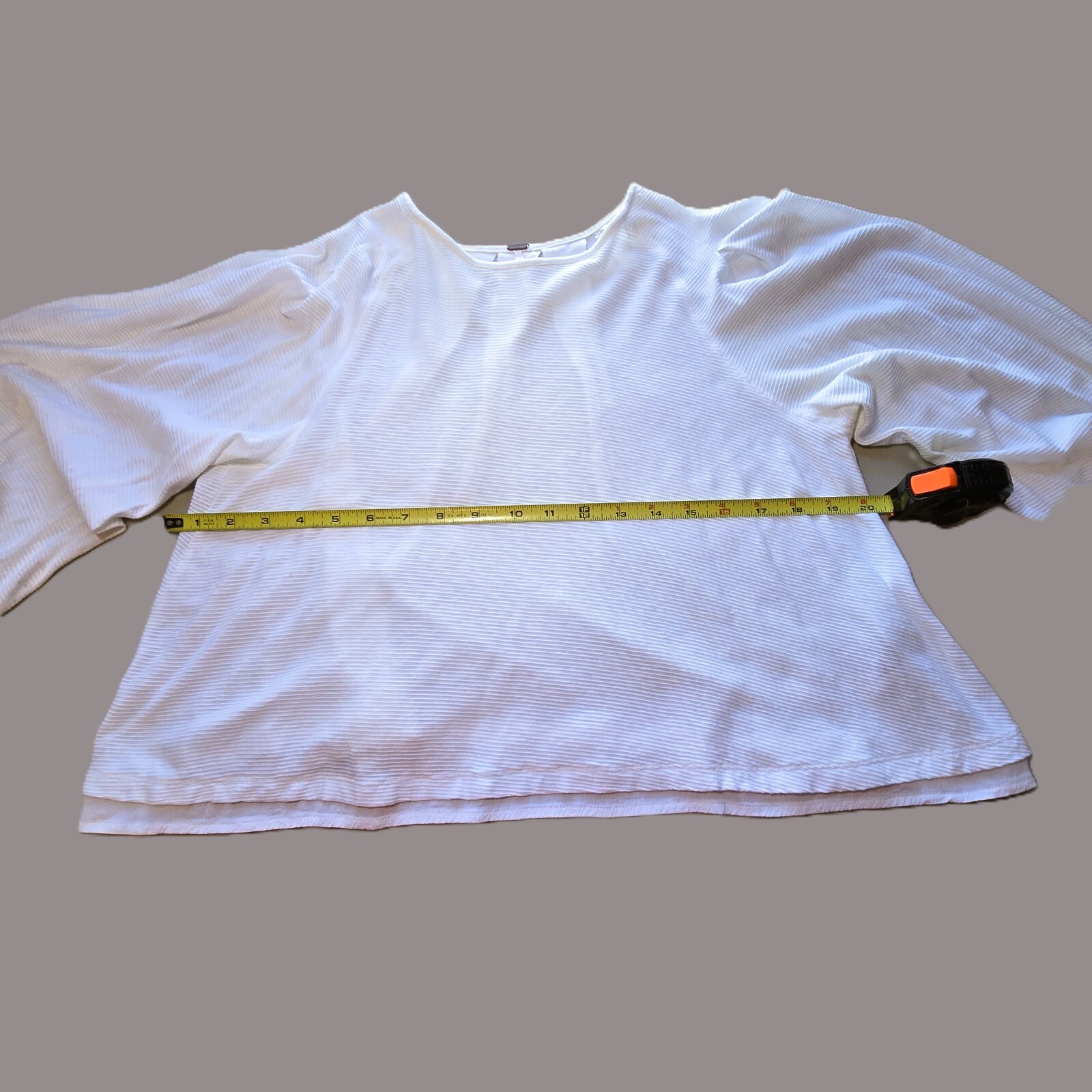 Free People Long-Sleeve Ivory Top - Size XS, Relaxed Fit with Balloon Sleeves