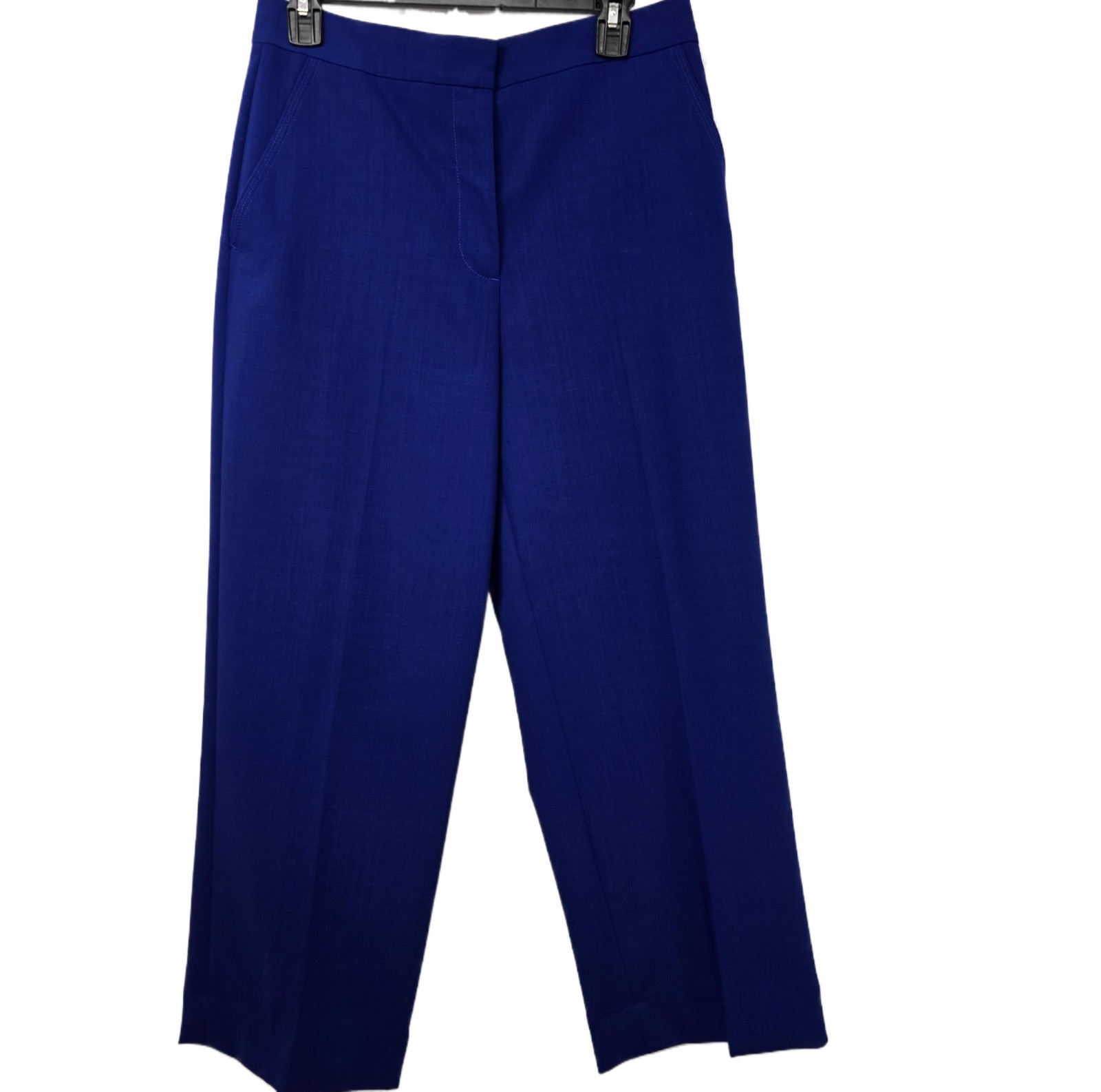 COS Women’s Blue Wool Blend Cropped Ankle Pants Size 6 – Tailored Pockets