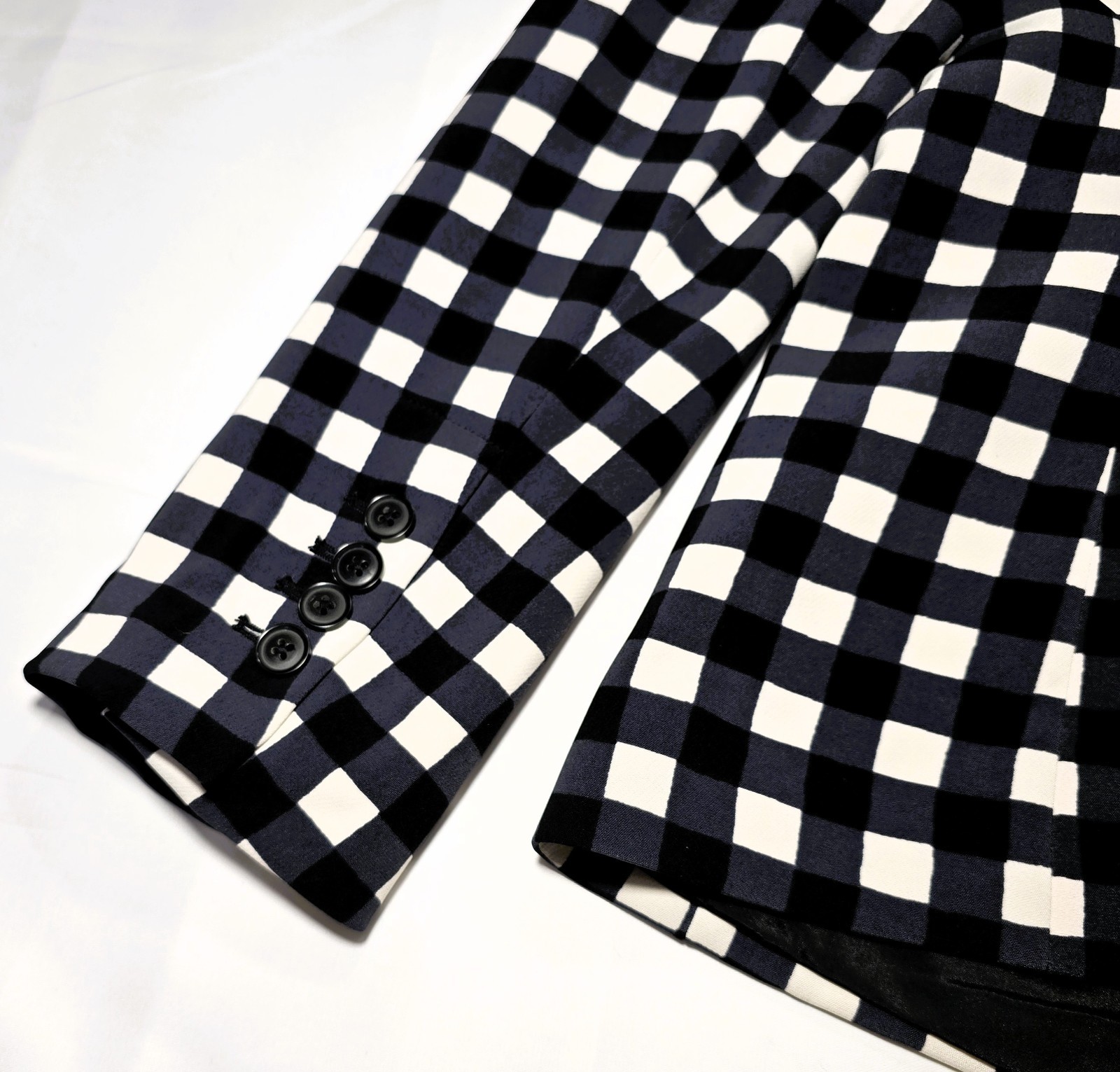 Banana Republic Women’s Gingham Blazer Size 4 Check Print Jacket Work Casual