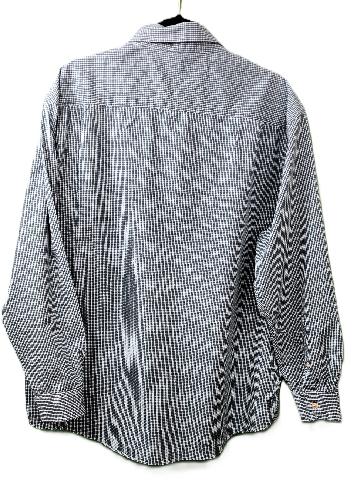 Nautica Mens Plaid Dress Shirt - Size XL Green/White - 100% Cotton - Long Sleeve
