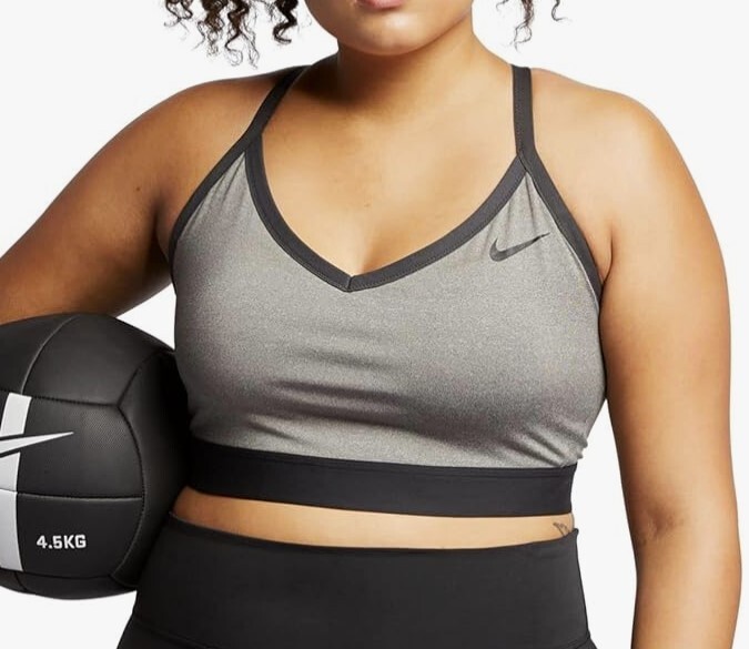 Nike Women's Pro Indy Bra Size 1X - Gray and Black - New with Tags