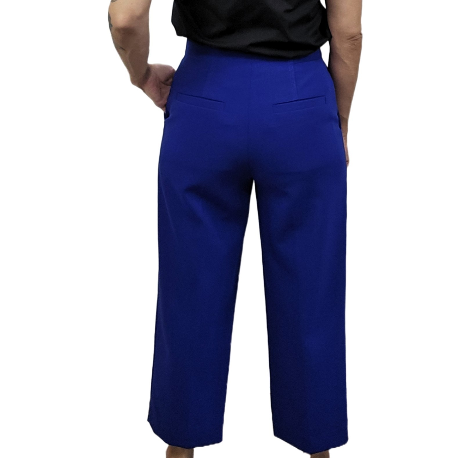 COS Women’s Blue Wool Blend Cropped Ankle Pants Size 6 – Tailored Pockets