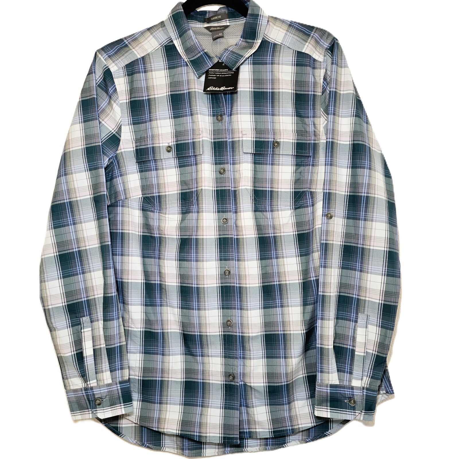 Eddie Bauer Women's Adventurer 3.0 Long-Sleeve Shirt – Green, Size M – NWT
