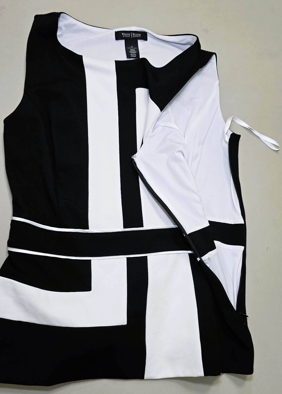 White House Black Market – High-Quality Geometric Top & Skirt Set, Size S!