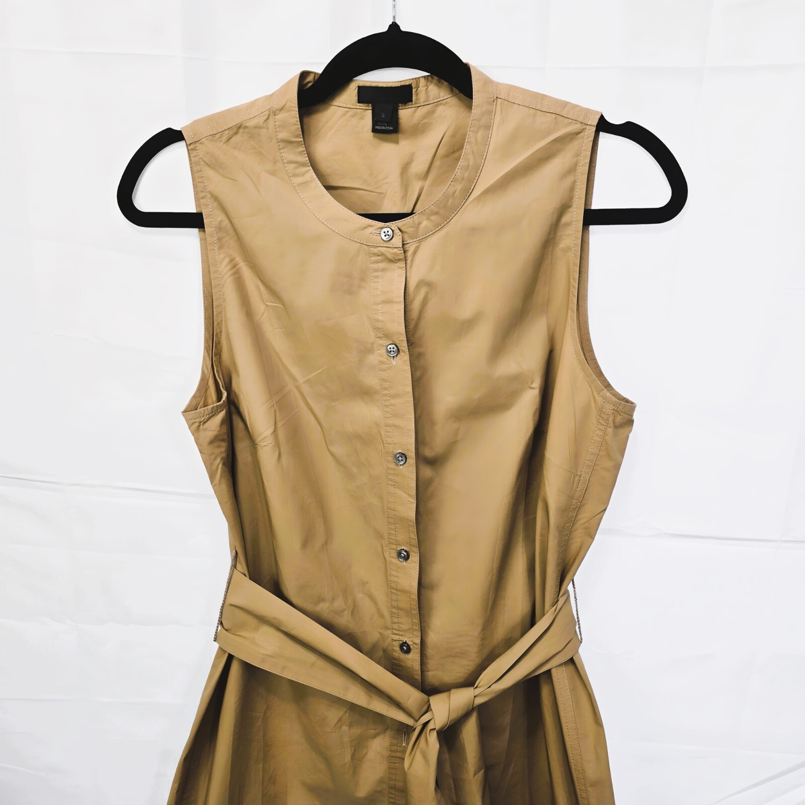 J.Crew Collection Women's Tan Button-Down Shirt Dress – Size S