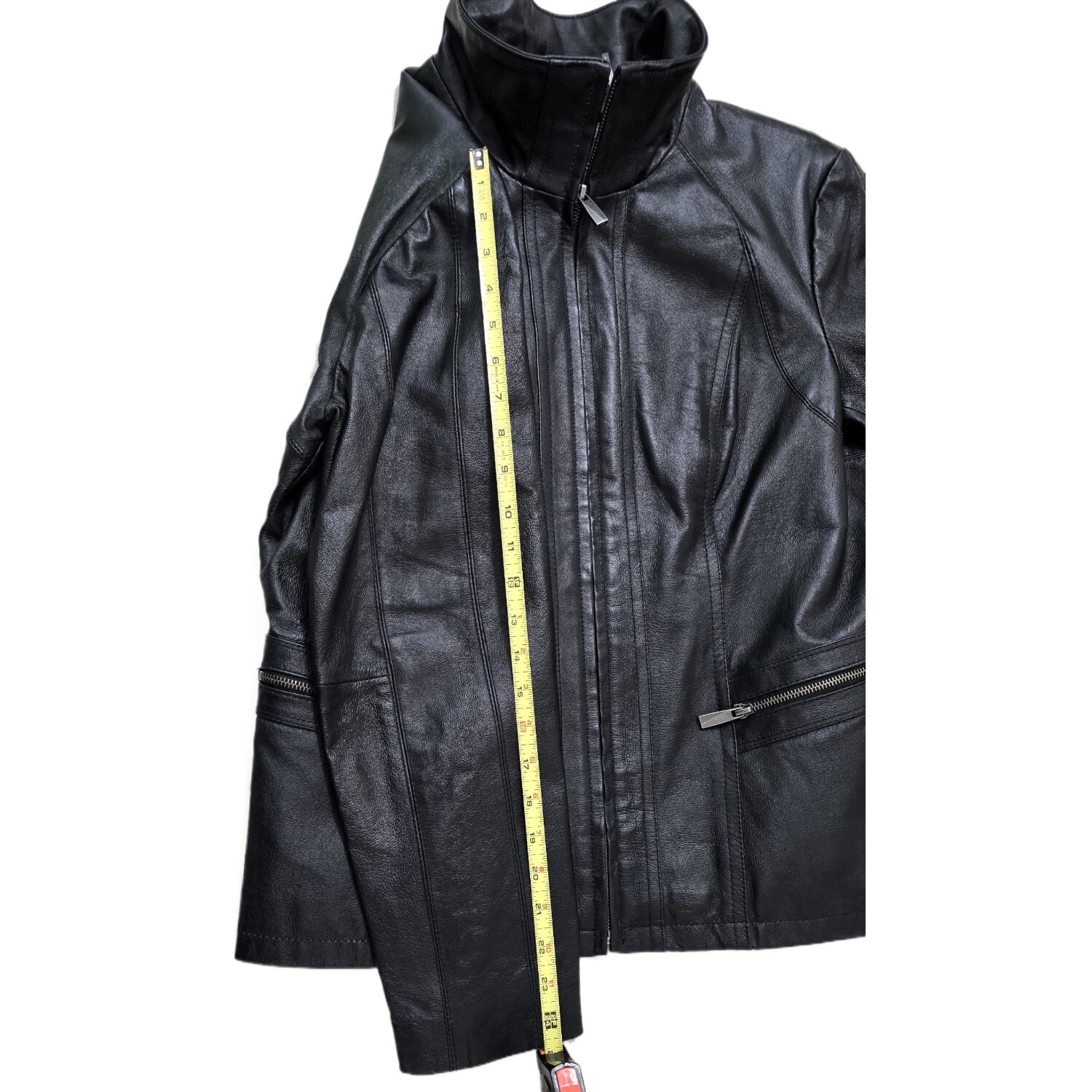 LA NOUVELLE RENAISSANCE Full Zip Genuine Leather Jacket Women's - Size L