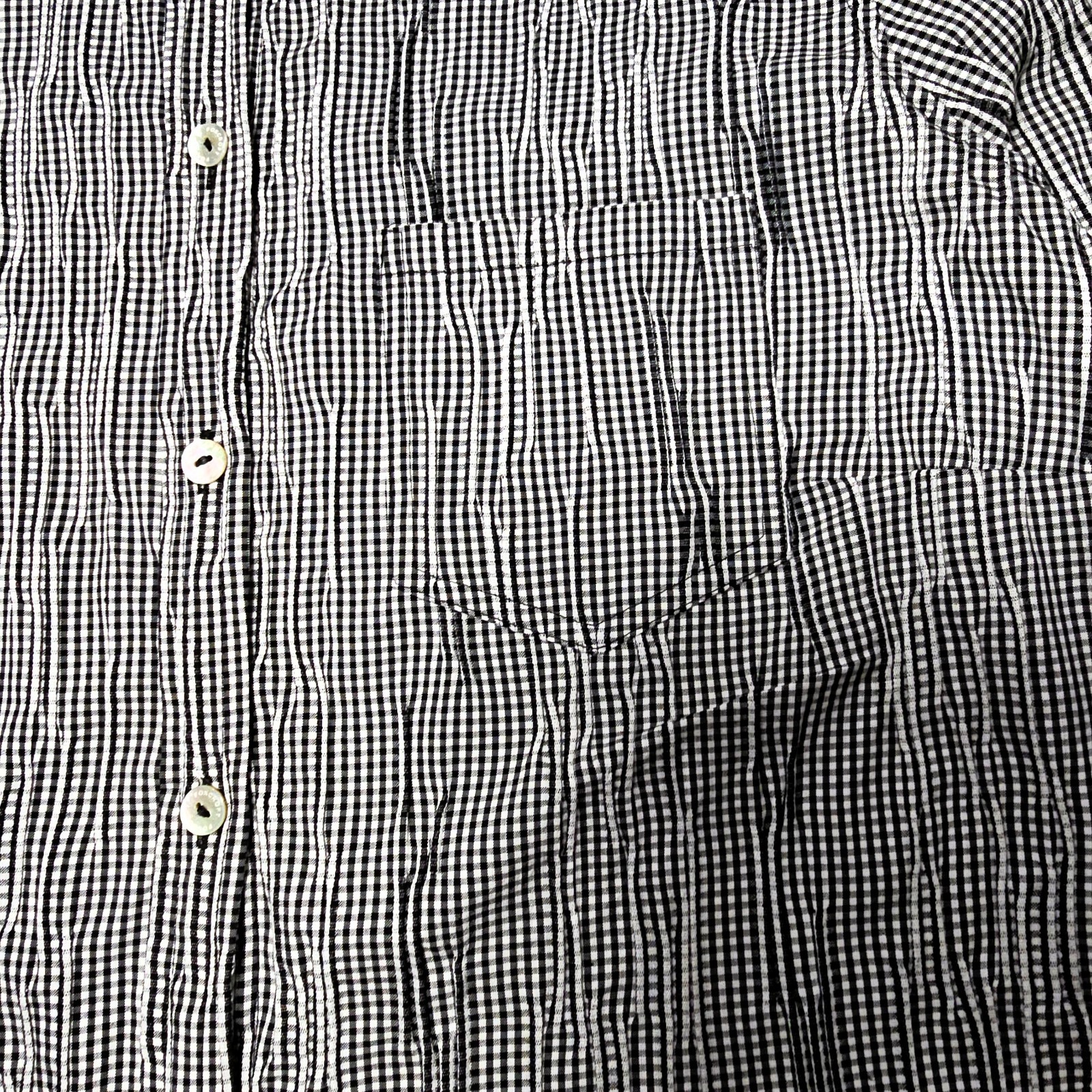 Foxcroft Women's Textured Gingham Stretch Shirt Black & White Size 8