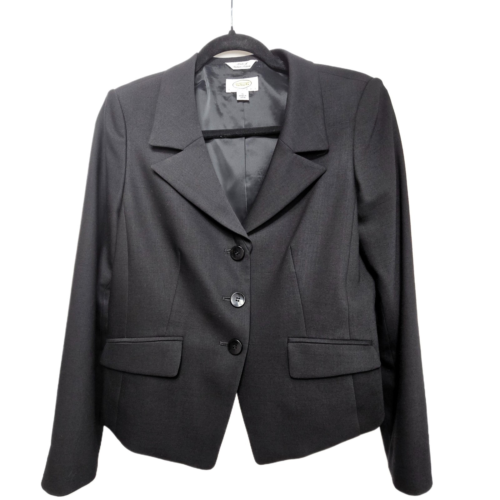 Talbots Women’s Wool Blend Black Business Office Workwear Suit Set 6P