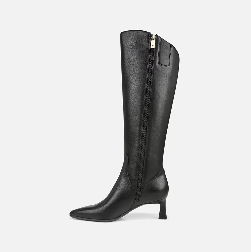 Naturalizer Deesha Women’s Black Leather Knee High Boots Size 9M