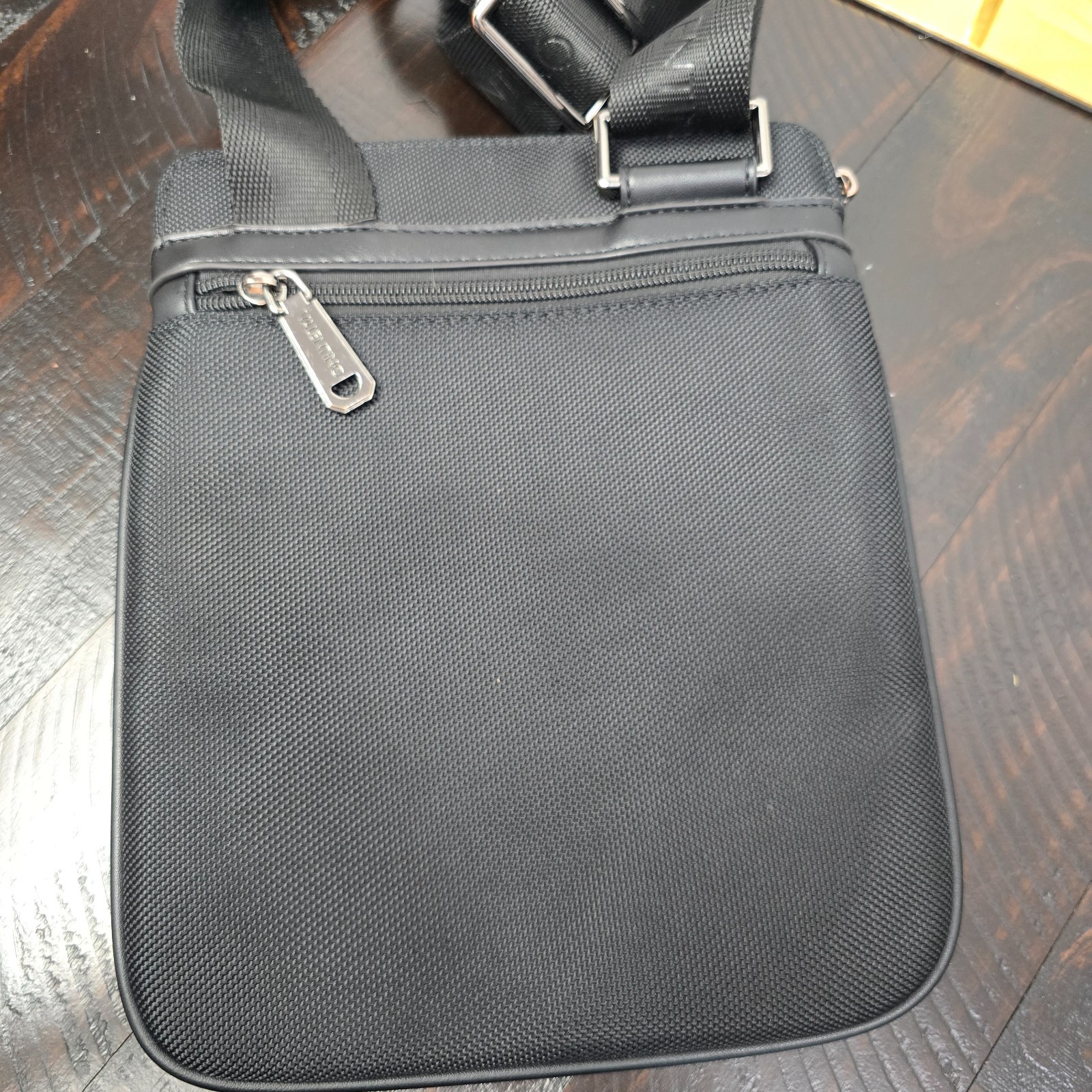 Valentino Men's Anakin Black Flight Crossbody Bag Canvas Leather Trim - Used