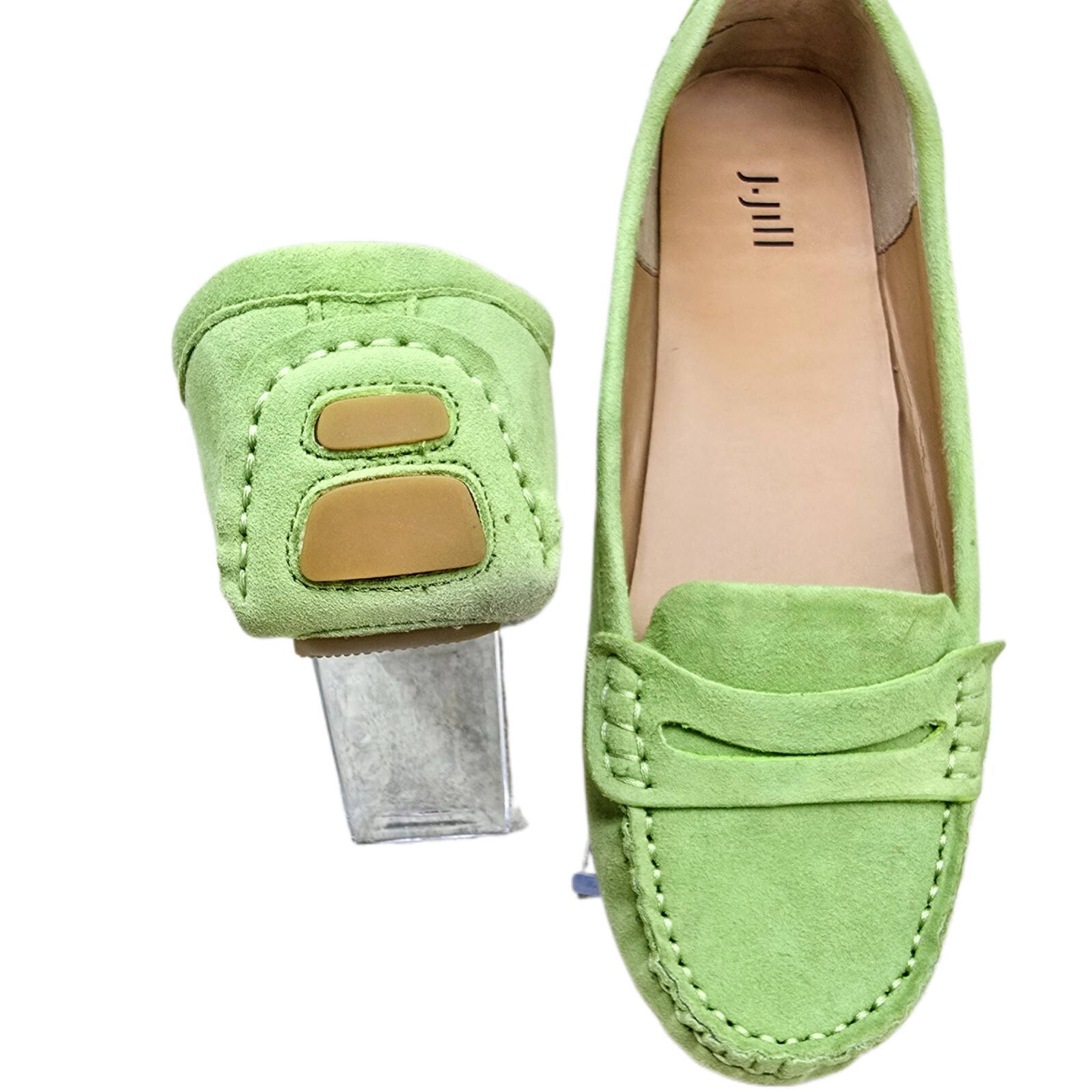 J. Jill Women’s Green Suede Moccasins – Size 8M | Excellent Condition