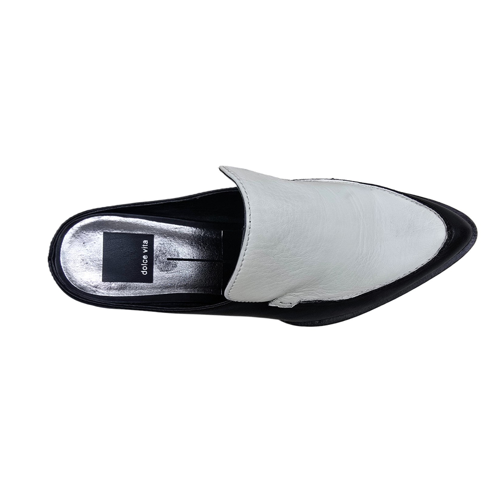Dolce Vita Hackett Black & White Block Heel Loafer Mule – US Size 8