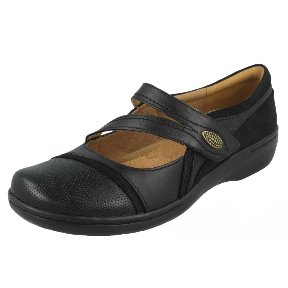Clarks Women's Evianna Crown Everyday Flats – Black, Size 7.5