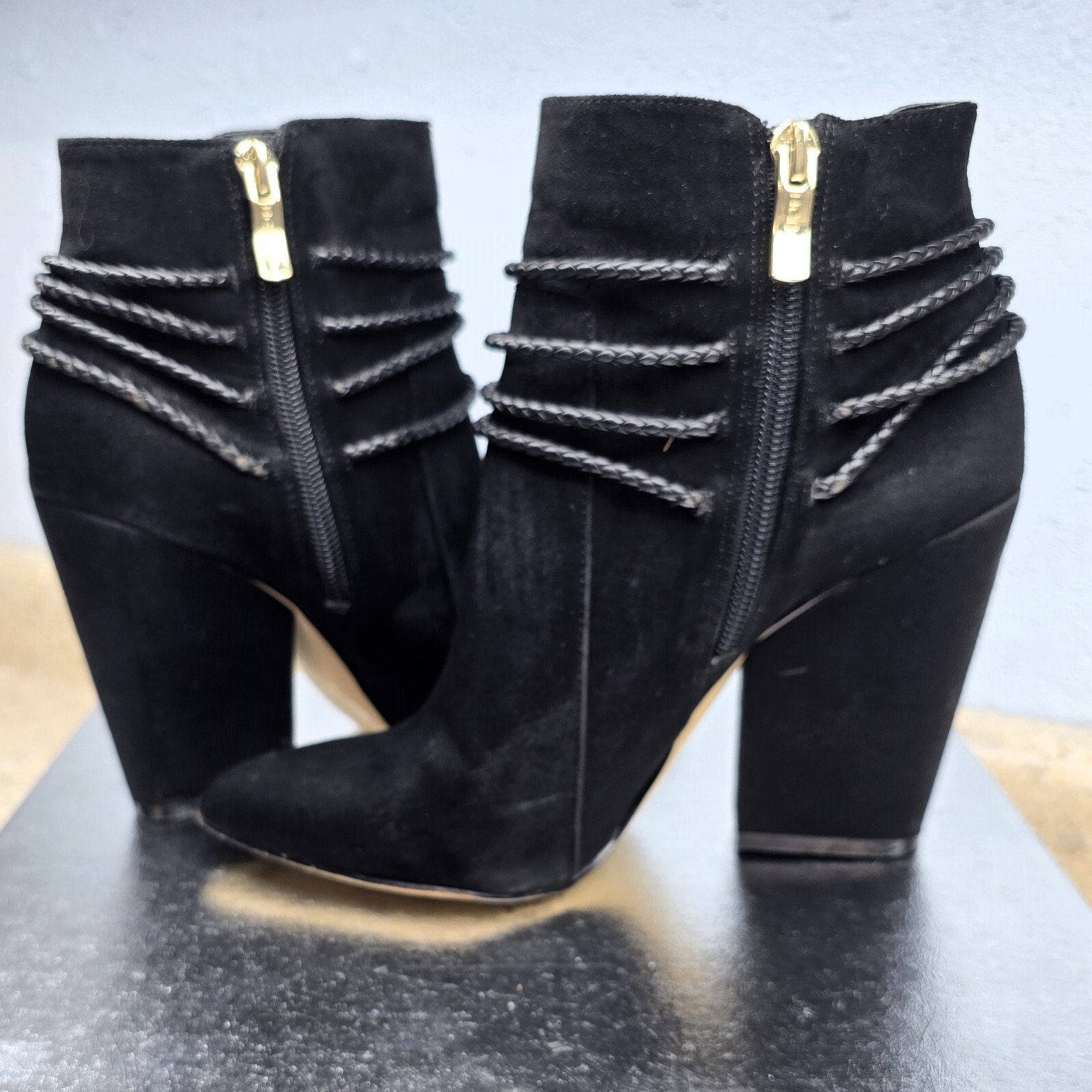 BCBGeneration Black Suede Women's Ankle Booties – Size 7