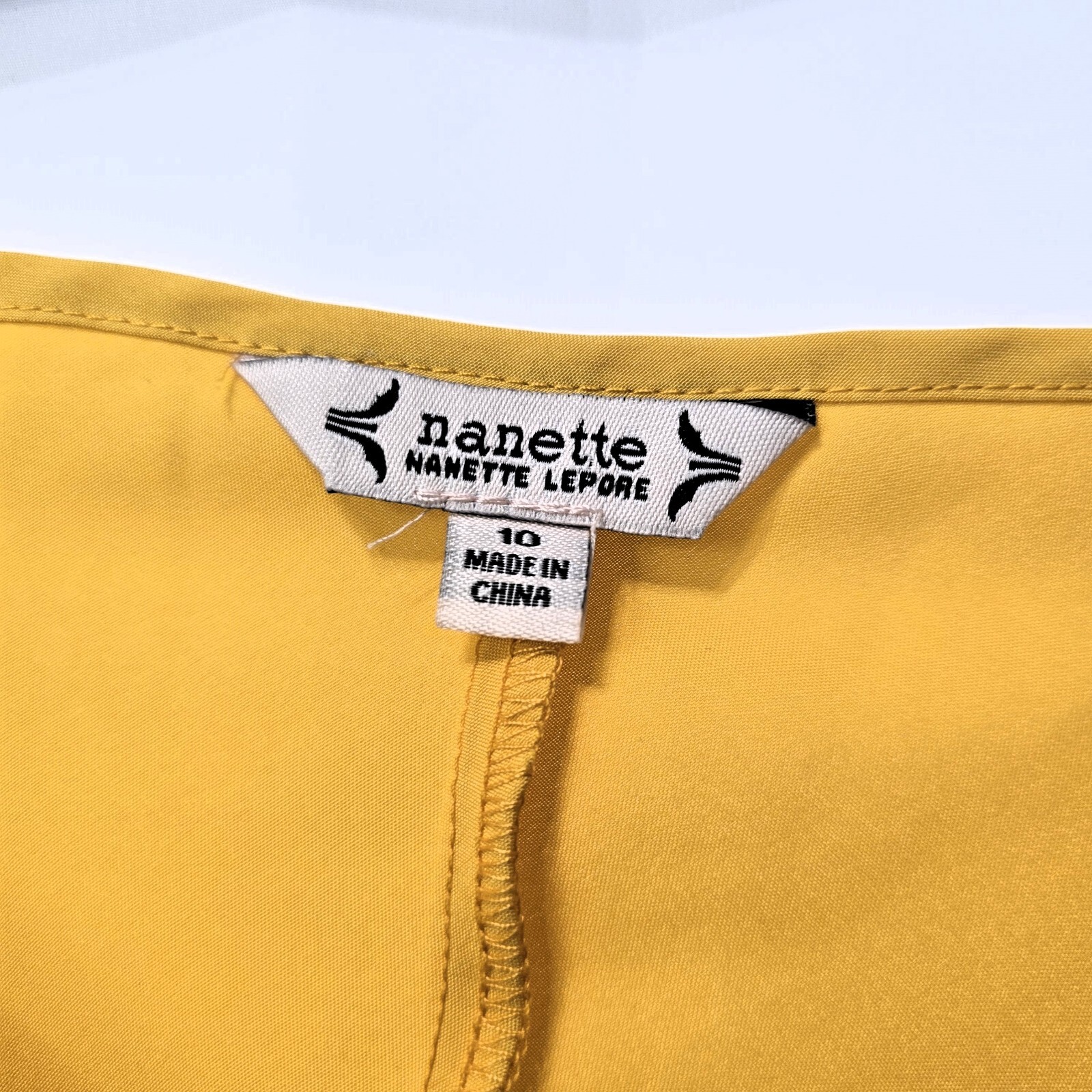NANETTE LEPORE Women's Yellow Slip Dress – Spaghetti Straps, Size 10
