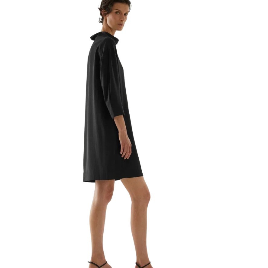 COS Women’s Black Lyocell Utility Dress Size 6 Minimalist Shirt Dress