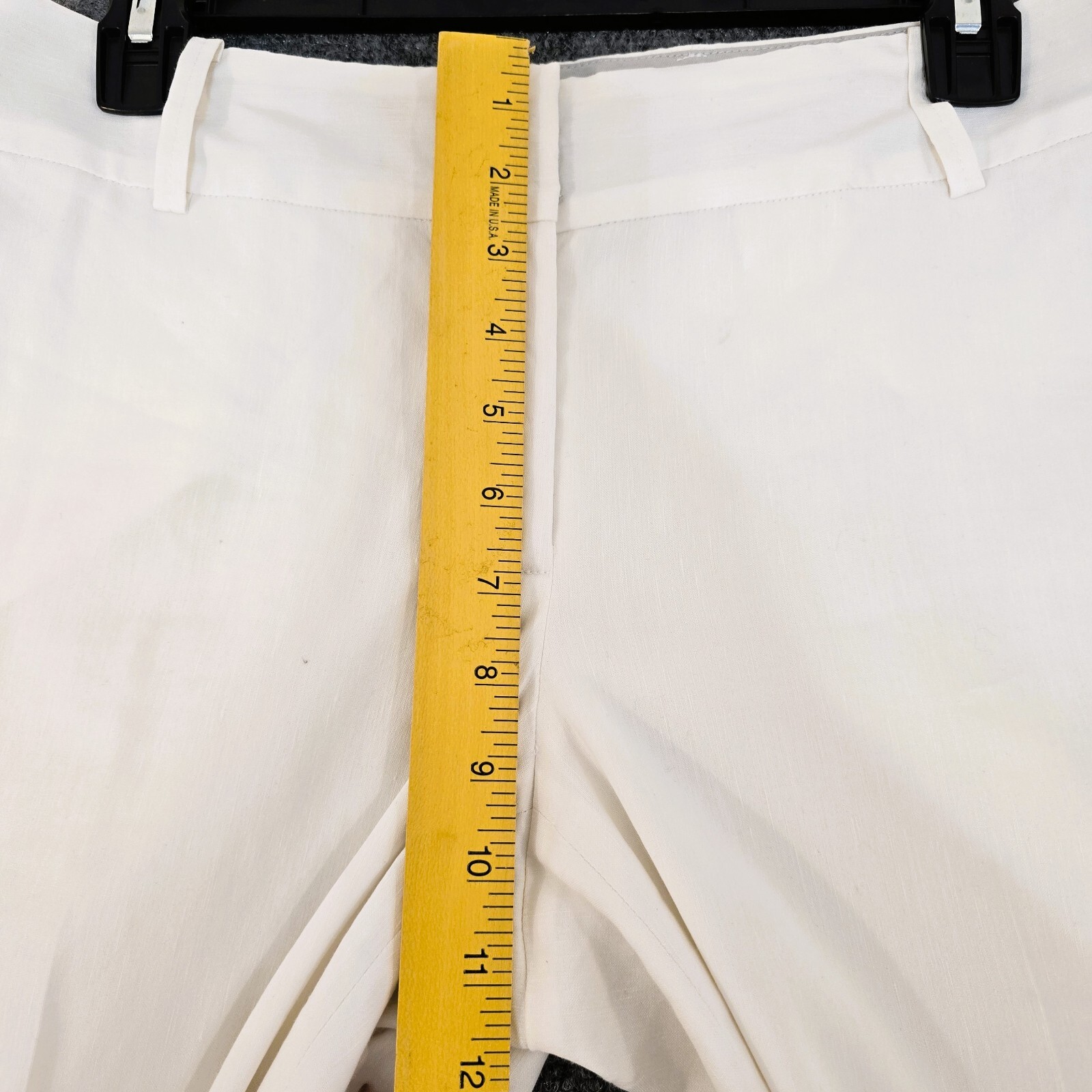 CLASSIQUES ENTIER Women’s White Linen Blend Dress Pants - Size 4 X 34 Tall