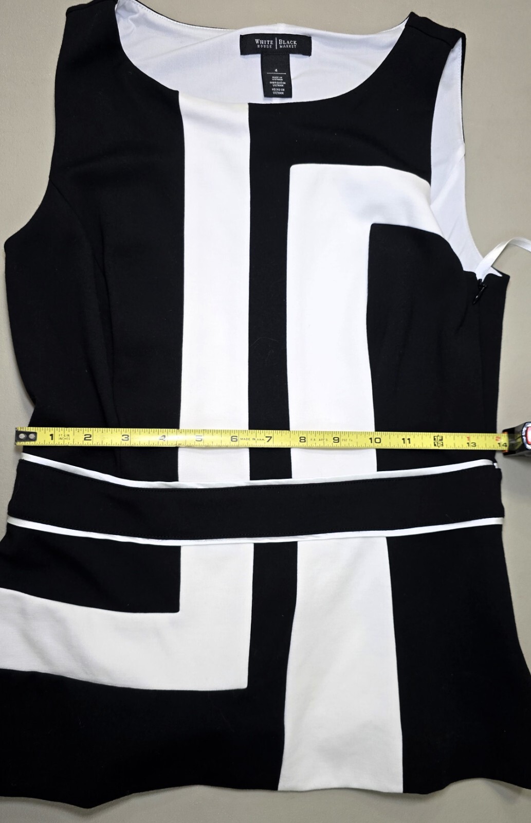 White House Black Market – High-Quality Geometric Top & Skirt Set, Size S!